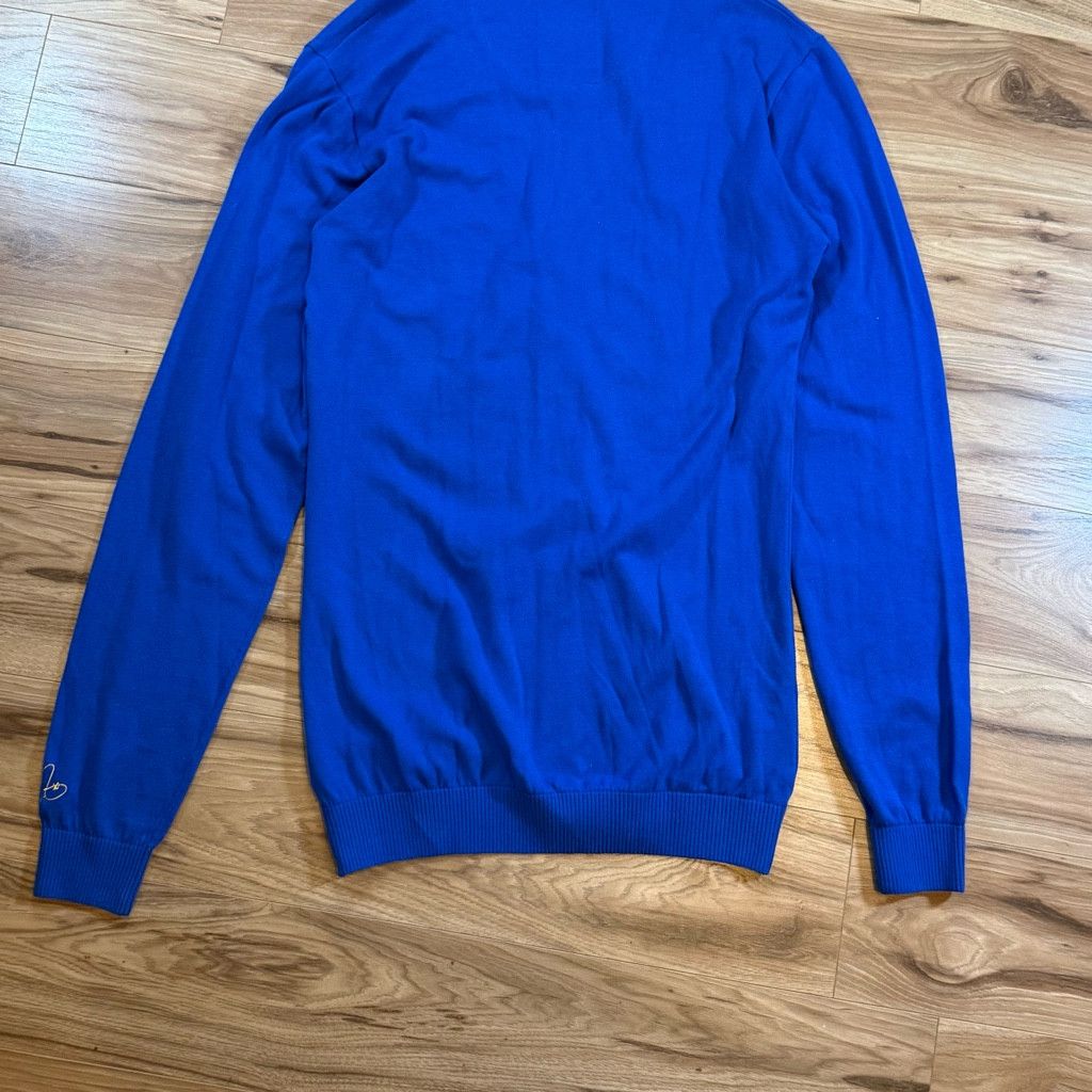 Jordan Brand ANTA Men’s L Kevin Garnett Wool Cardigan Blue Sweater Size US L / EU 52-54 / 3 - 2 Thumbnail