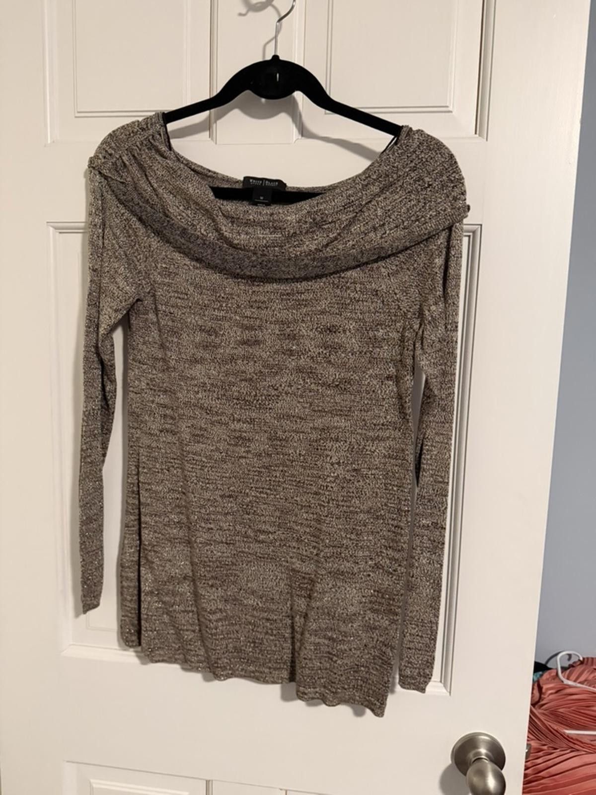 Other White House Black Market Metallic Rayon Blend Sweater Size M Size M / US 6-8 / IT 42-44 - 4 Thumbnail