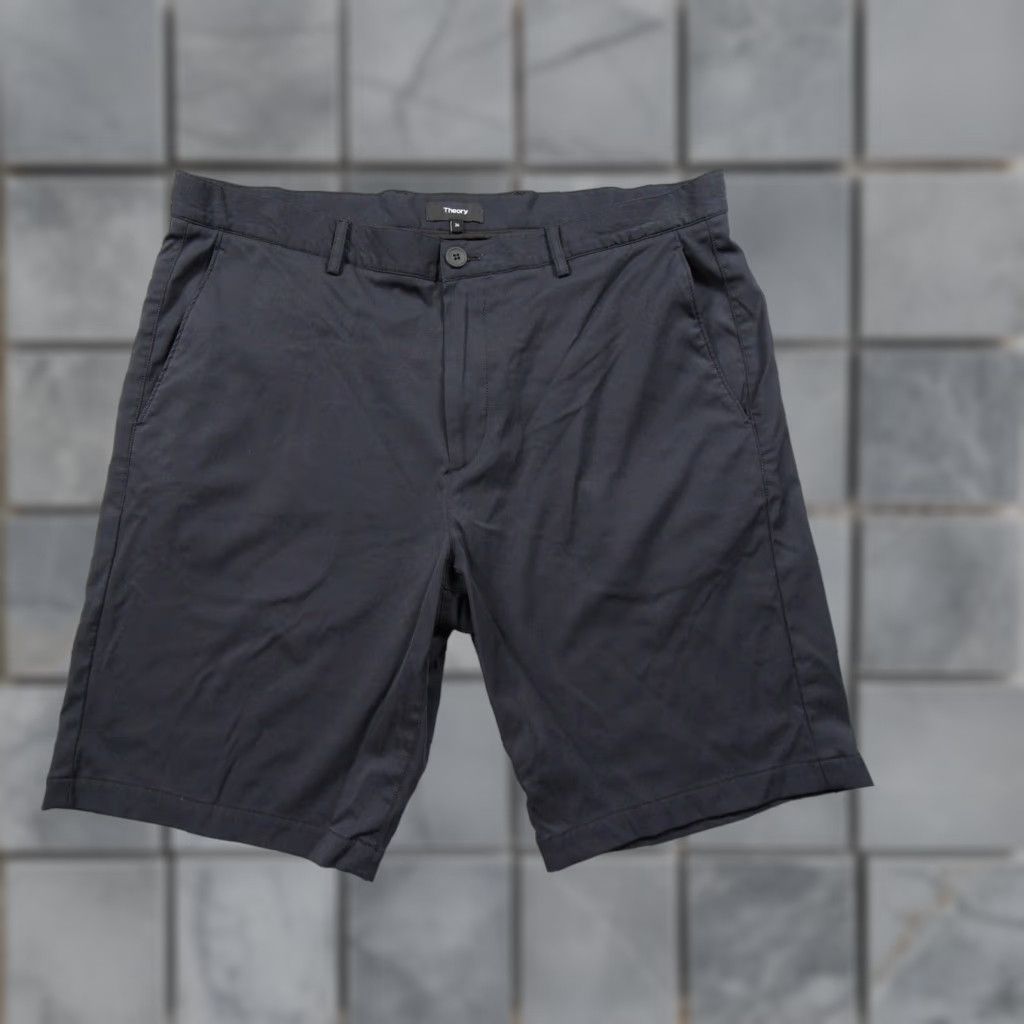 Theory Theory Shorts Mens 36 Blue Chino 9" Flat Front Stretch Adult Preppy Casual Shirts Mens? Size US 36 / EU 52 - 1 Thumbnail