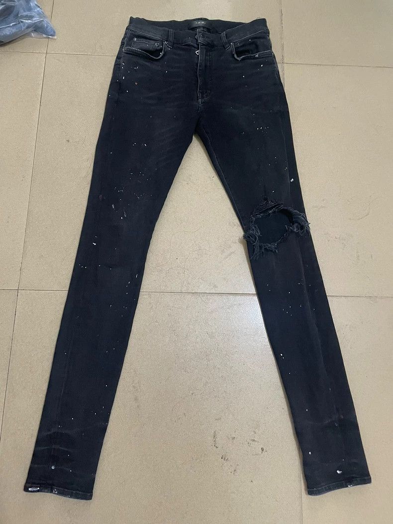 Amiri Amiri 17ss splashed knee denim Size US 30 / EU 46 - 1 Thumbnail