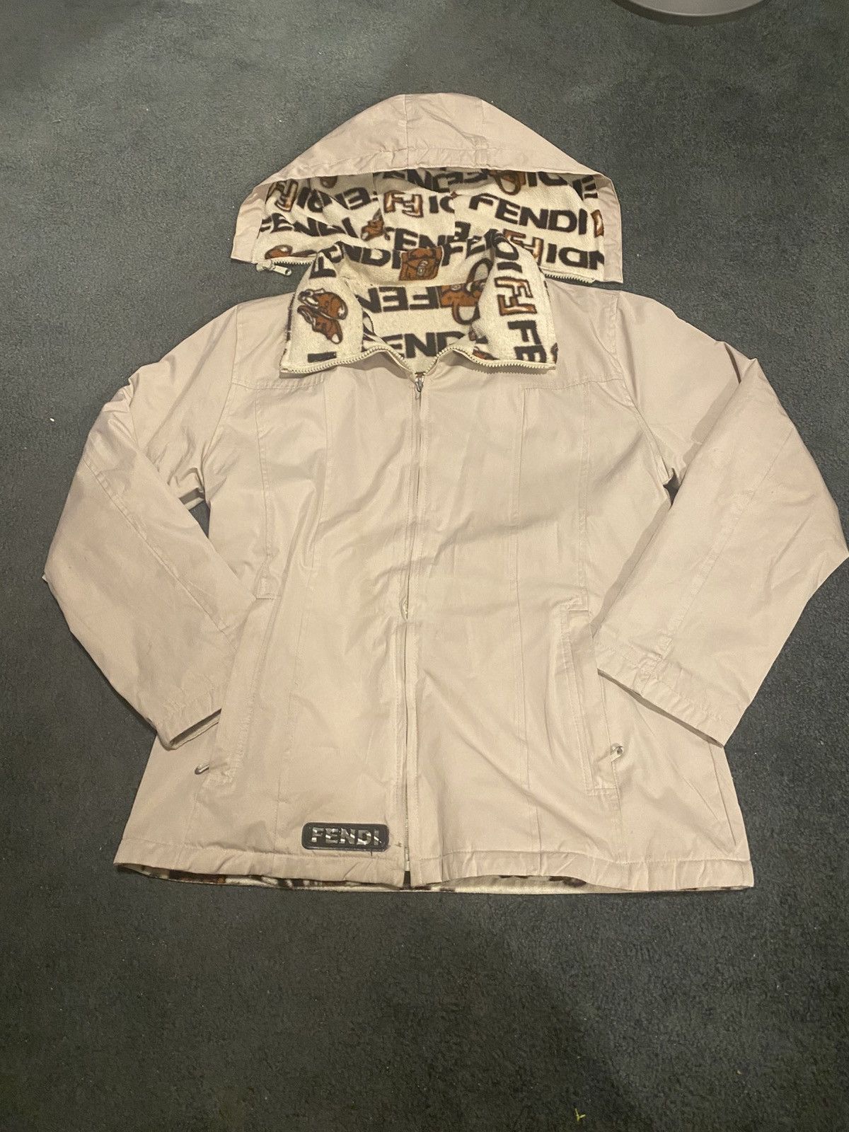 Designer × Fendi × Vintage VINTAGE FENDI WOMENS FLECE LINED JACKETs Size L / US 10 / IT 46 - 1 Thumbnail