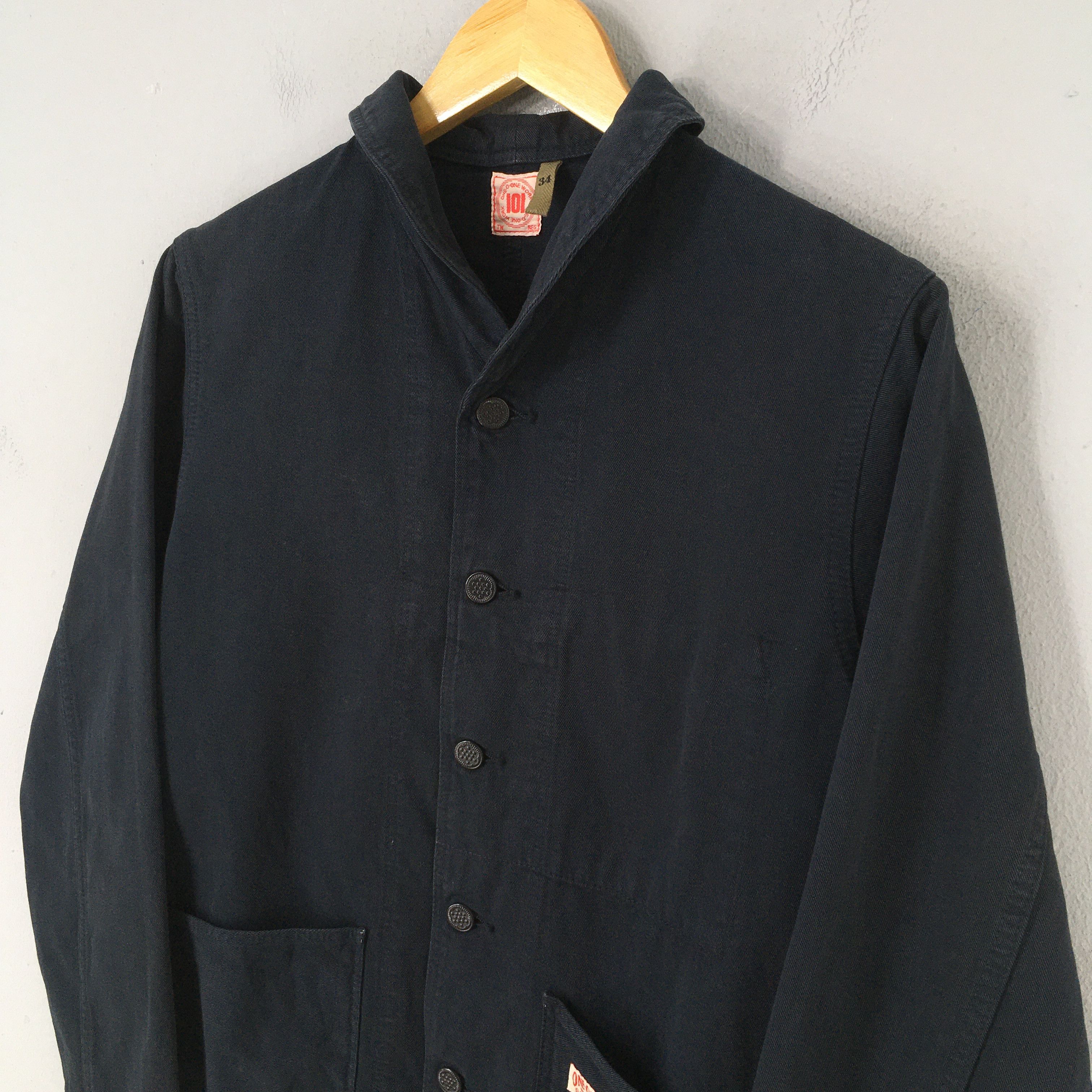 Vintage Vintage 101 Powerhouse Worker Usn Collar Shawl Jacket S Size US S / EU 44-46 / 1 - 4 Thumbnail