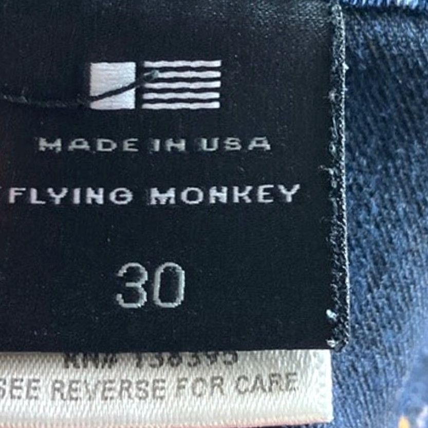 Vintage Flying Monkey Womens Jeans Blue Denim Dark Wash Mid Rise Style JL59 Stretch 30 Jeans Womens Size 30 Dark Wash Stretch Modern Casual Modern Fit 200 Size 30" / US 8 / IT 44 - 5 Thumbnail