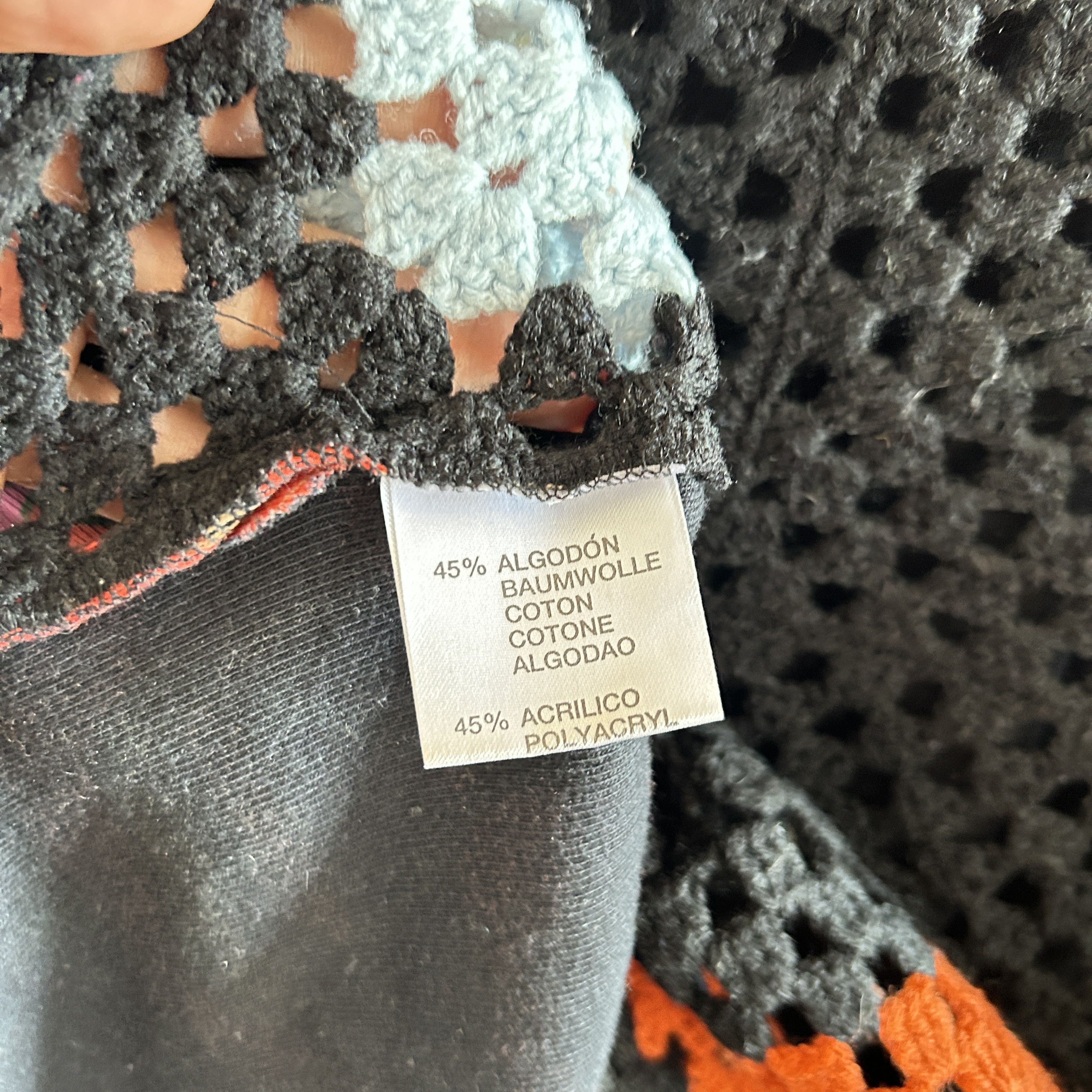 Custo Barcelona Vintage Custo Barcelona Shirt, Y2K Crochet Granny Square Size M / US 6-8 / IT 42-44 - 11 Thumbnail
