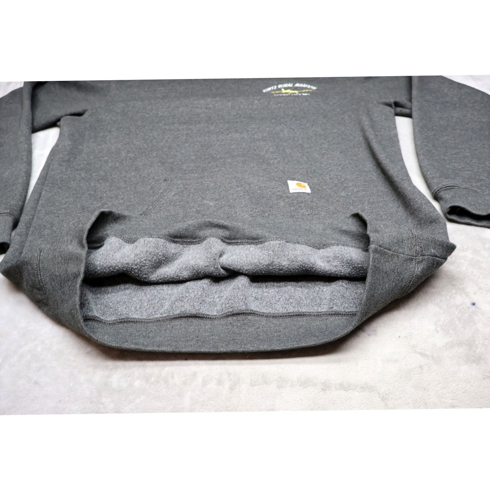 Carhartt Carhartt Sweatshirt Mens LT Gray Loose Fit Pullover Logo Graphic Print Pocket Long Sleeve Fleece Tall Casual Size US L / EU 52-54 / 3 - 5 Thumbnail