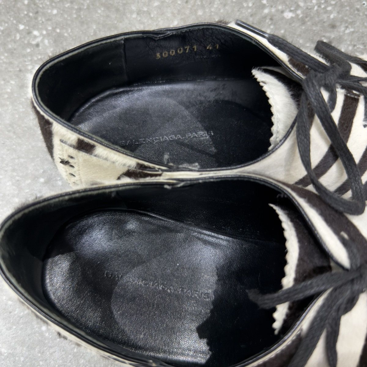 Balenciaga Balenciaga Nicolas Ghesquiere Pony Hair Leather Derby Size US 8.5 / EU 41-42 - 12 Thumbnail