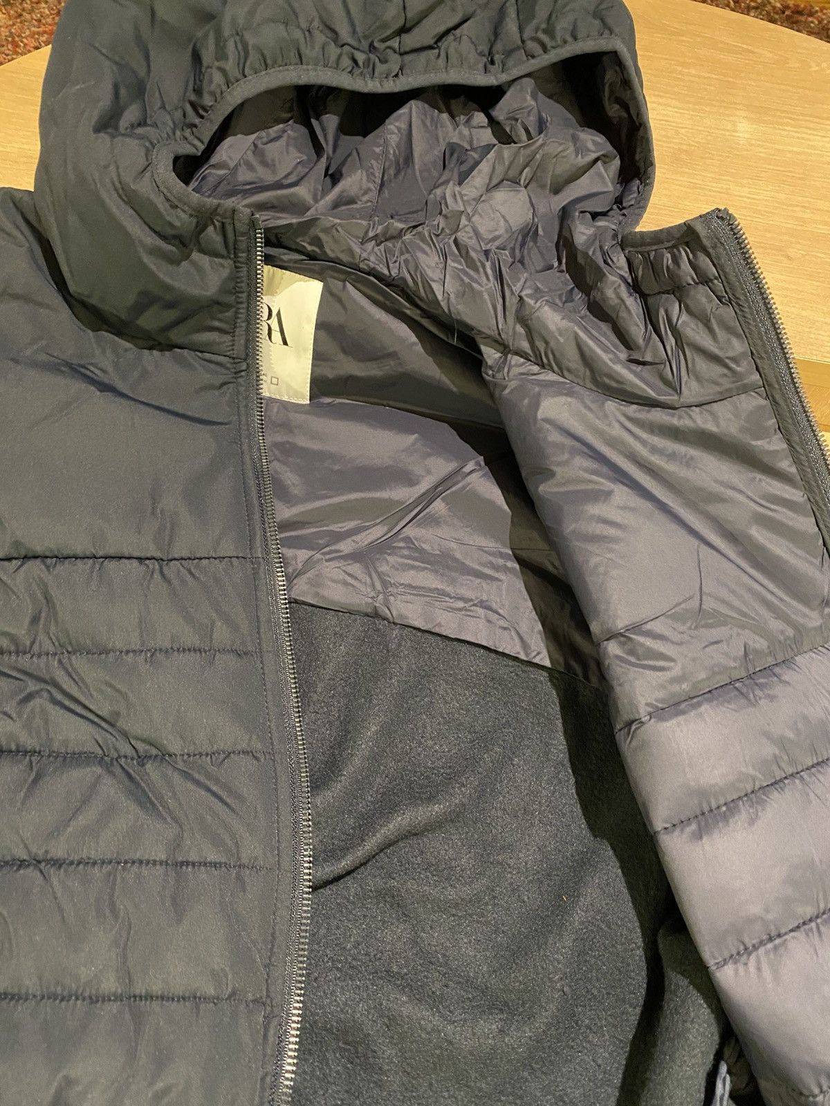 Zara ZARA Black Hybrid Puffer Hoodie Jacket Size US XXL / EU 58 / 5 - 1 Thumbnail