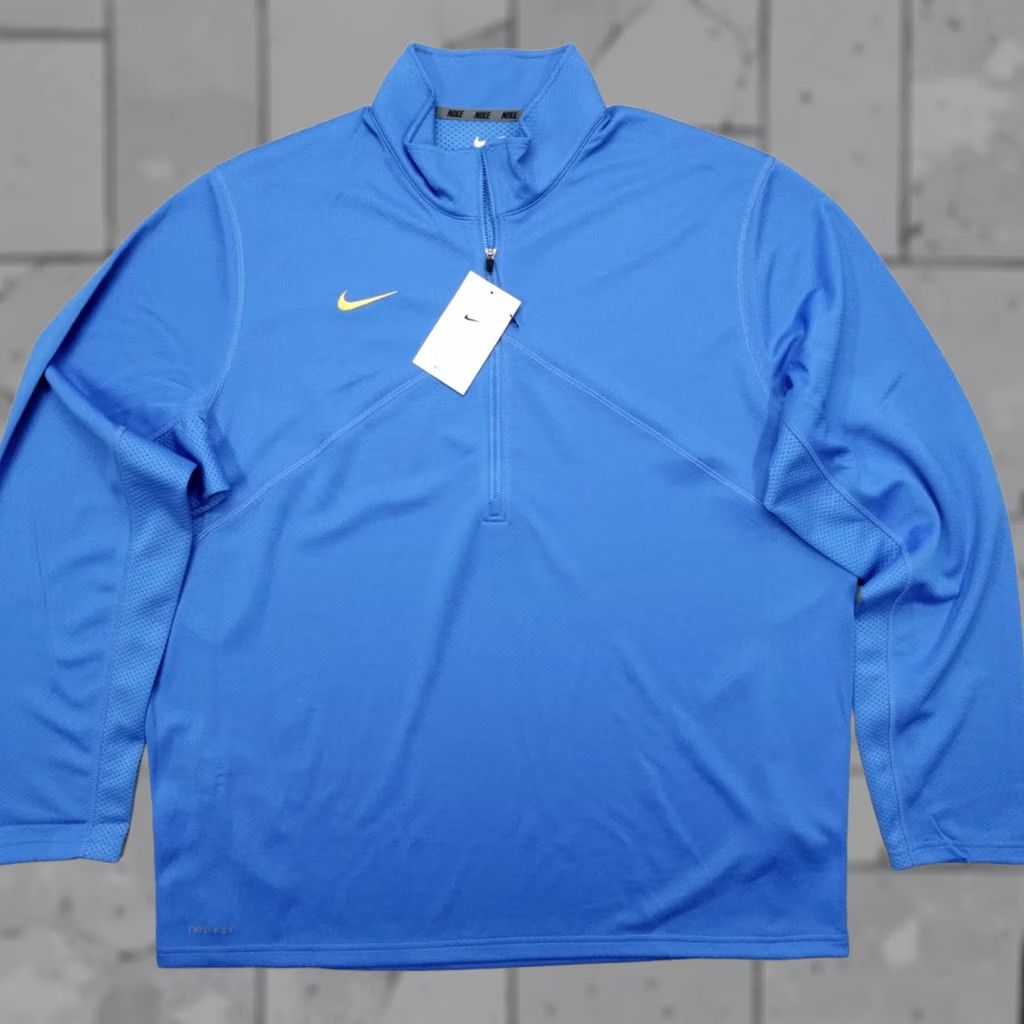 Nike Nike Dri-Fit Training Pullover L/S Top 1/4 Zip Men's 2XL Signal Blue M53181 Size US XXL / EU 58 / 5 - 1 Thumbnail