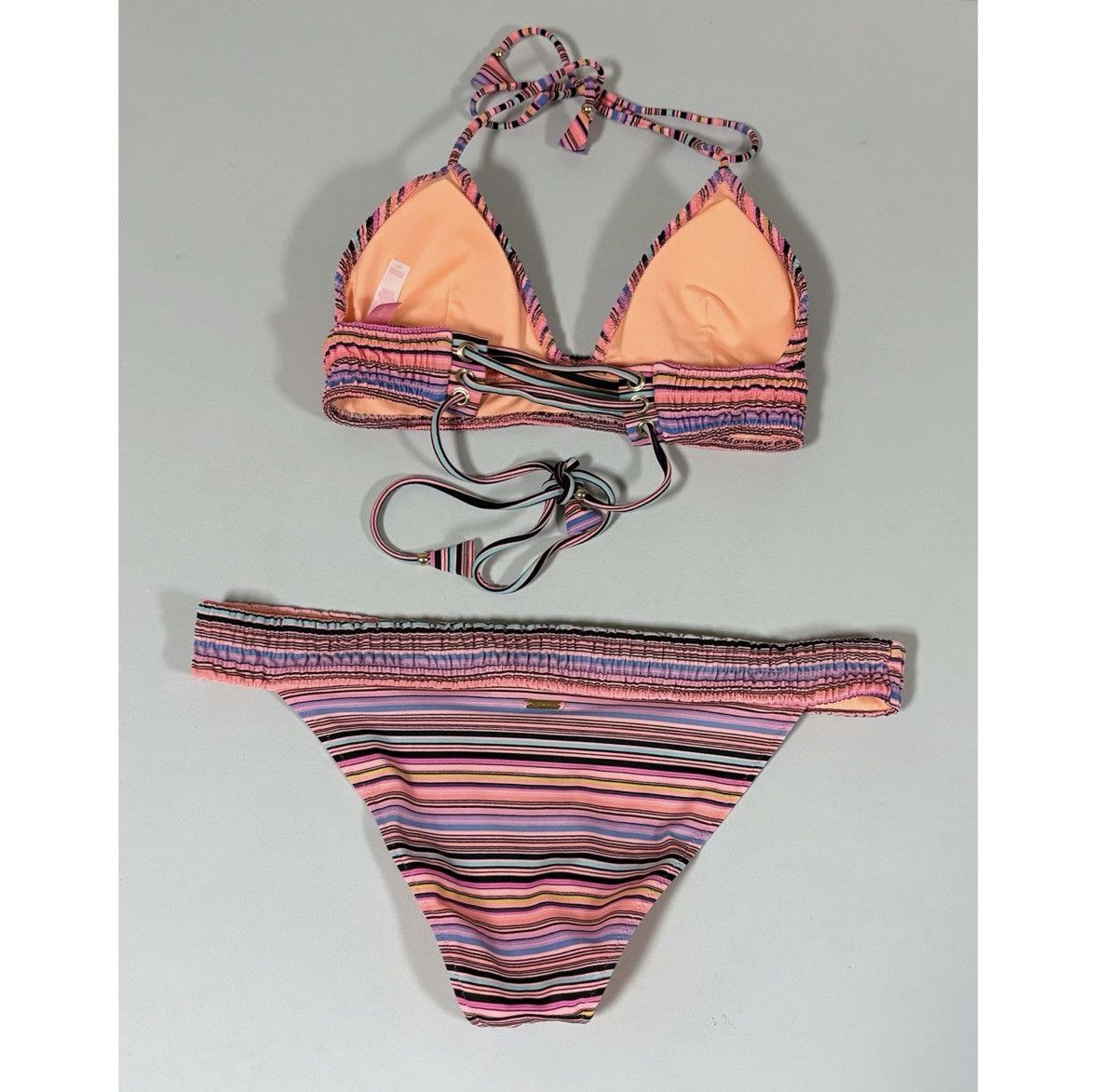 Victoria's Secret × Vintage Victoria’s Secret Striped Top (S) and Bottoms (M) Bikini Set Size ONE SIZE - 5 Thumbnail