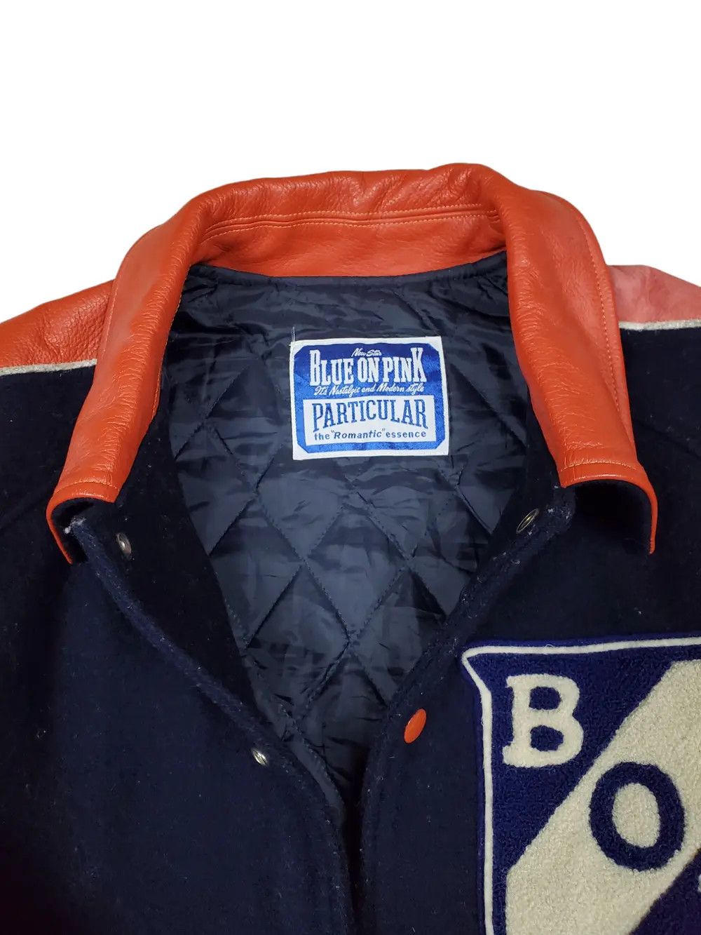 Vintage Vintage Varsity Wool Jacket BOP Leather Sleeve Size US XL / EU 56 / 4 - 6 Thumbnail