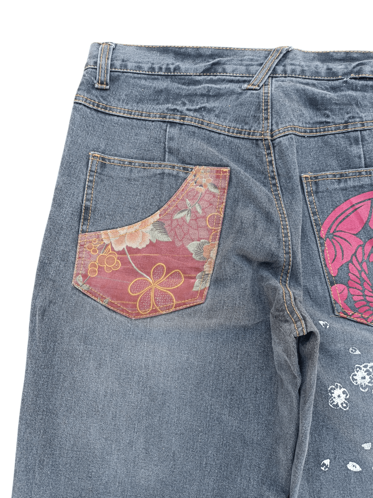 Japanese Brand RARE 🔥 Japanese Brand B-S Printed Koi Fish Floral Jeans Size US 36 / EU 52 - 16 Thumbnail