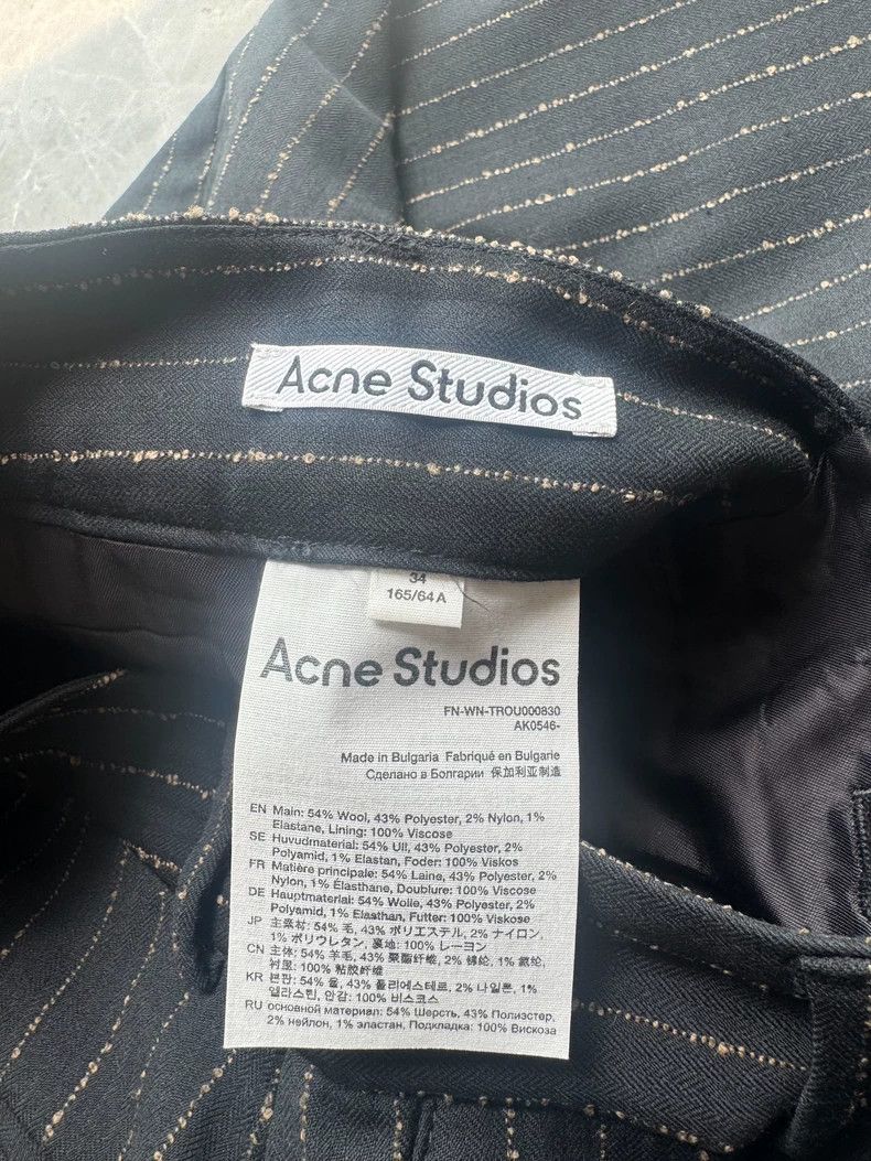 Acne Studios Acne Studios Black vertical striped trousers Size US 34 / EU 50 - 3 Thumbnail