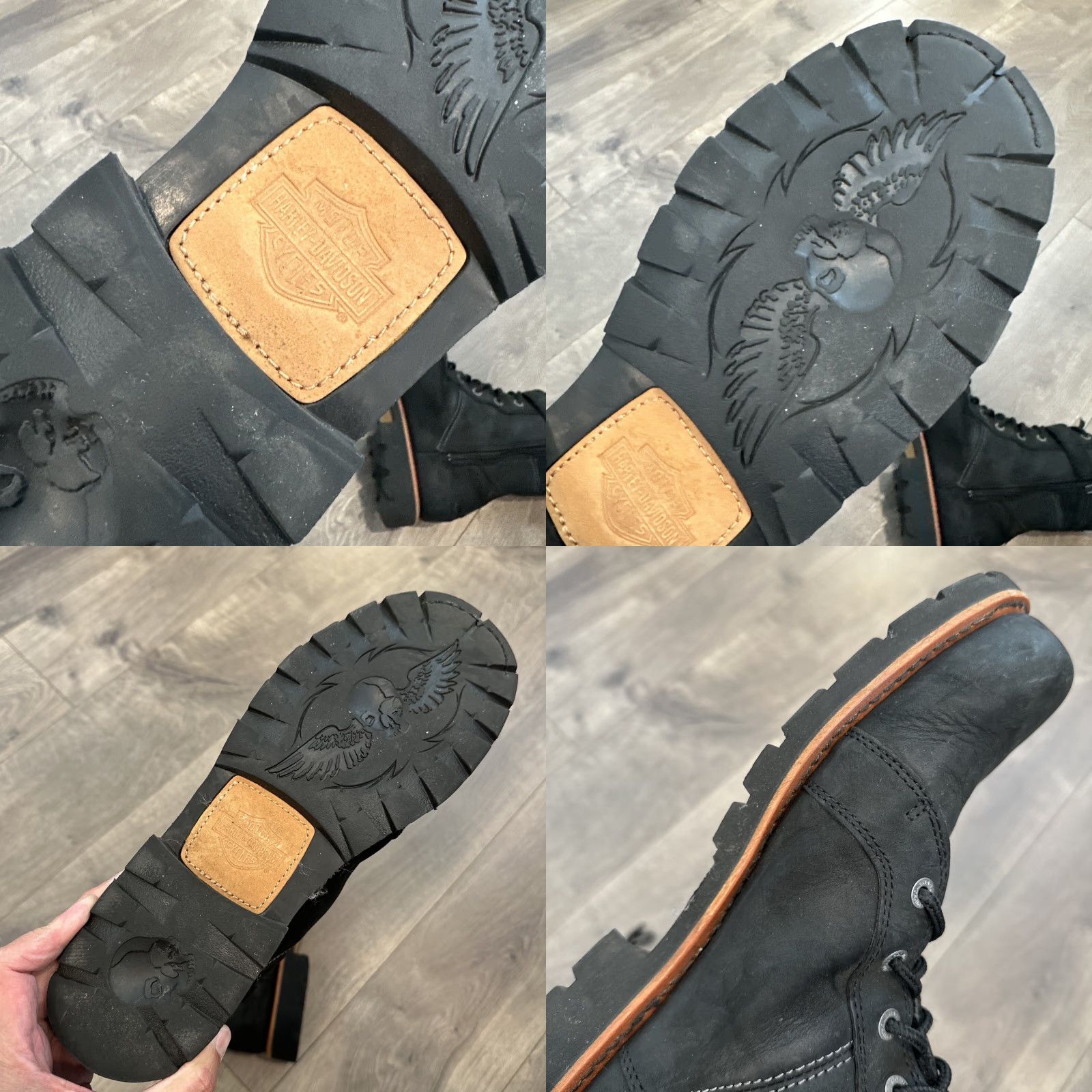Harley Davidson VINTAGE Harley-Davidson Wickson Mens Boots Leather Black 13 M US Rare Boots Size US 12 / EU 45 - 8 Thumbnail