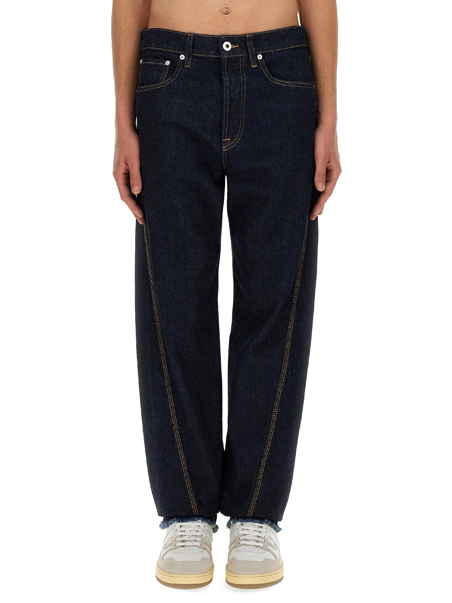 Lanvin o1y0125 Jeans Pant in Navy Blue Size US 29 - 1 Thumbnail