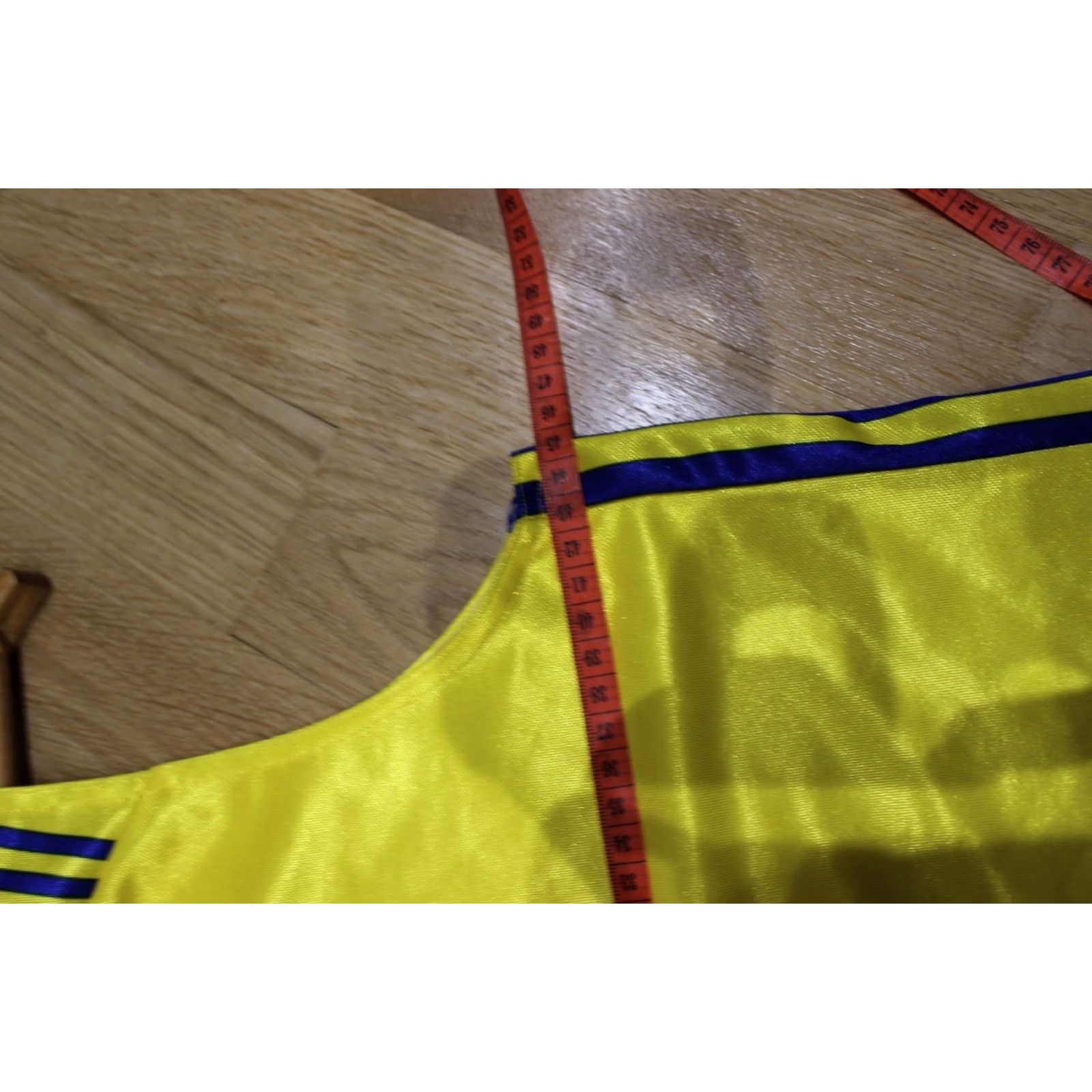 Adidas VINTAGE adidas Olympic vest Shirt Unisex Adults 34 Yellow with blue stripes Mens Womens Girls Boys Size US S / EU 44-46 / 1 - 6 Thumbnail