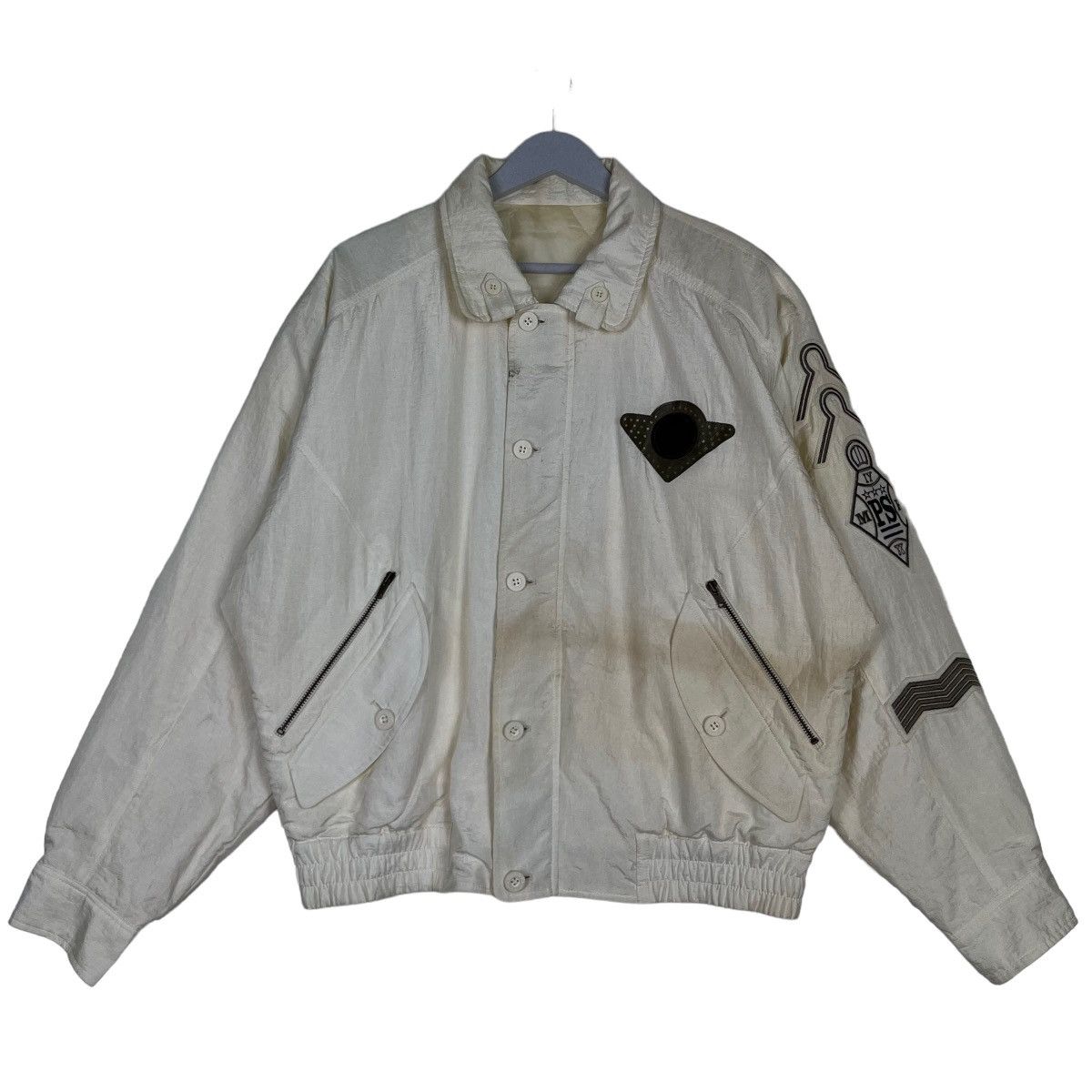 Japanese Brand 🔥 VINTAGE PIA SPORTS OILED BOMBER JACKET Size US M / EU 48-50 / 2 - 1 Thumbnail