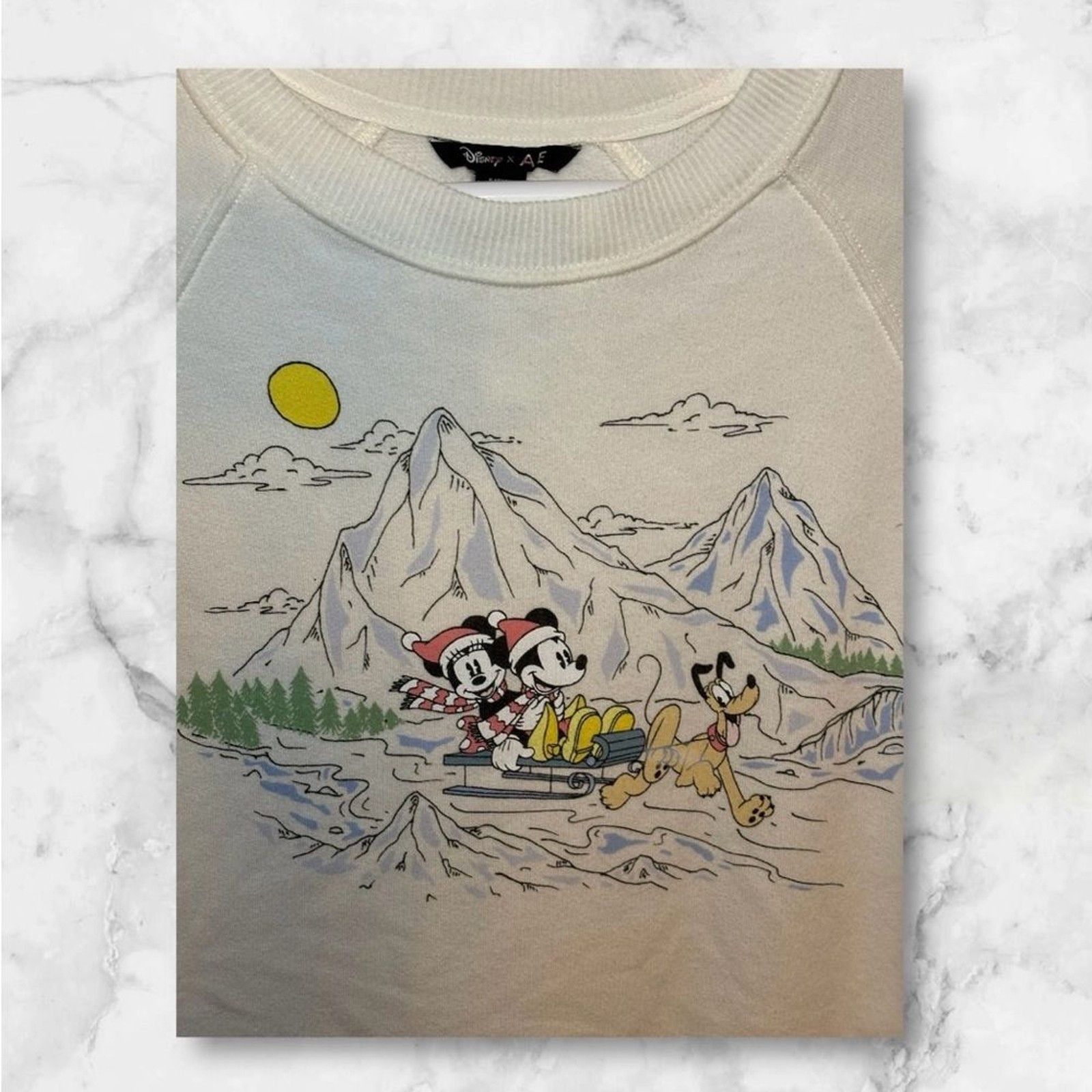 American Eagle Outfitters American Eagle Disney Mickey Minnie sledding sweater S Size US S / EU 44-46 / 1 - 4 Thumbnail
