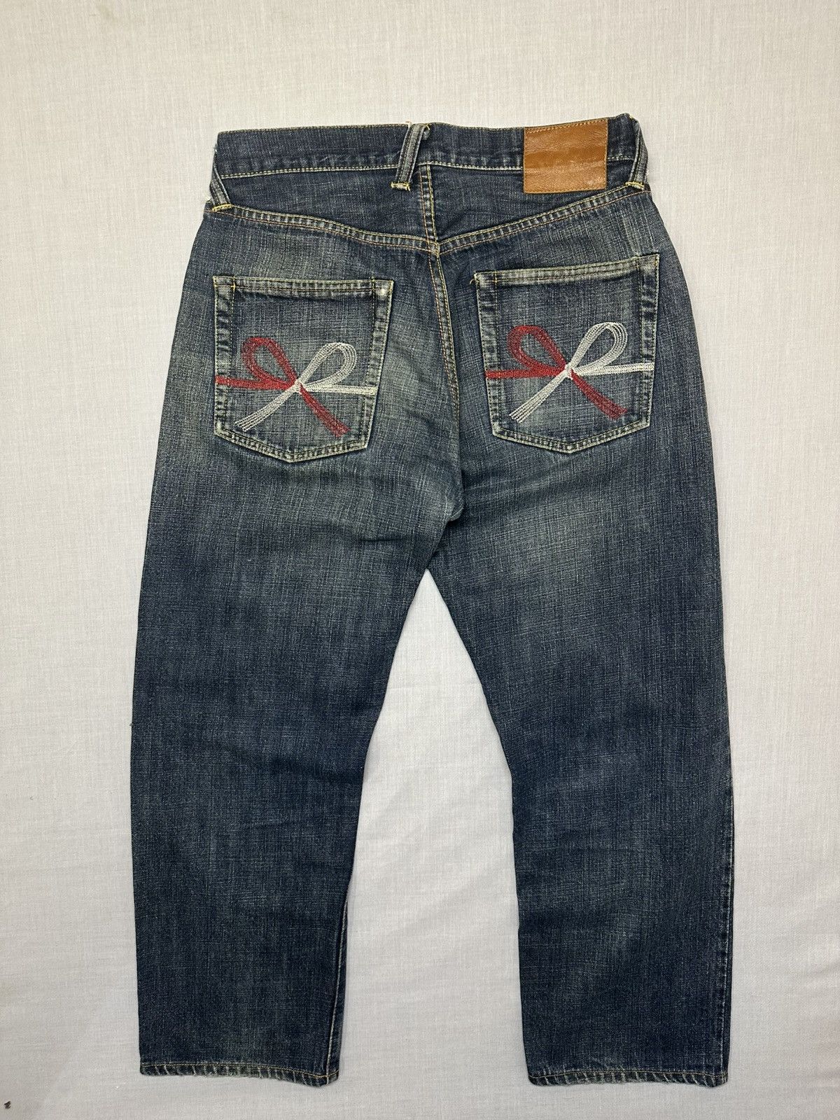 Evisu EVISU Ribbon Embroidered Denim Pants. Size US 32 / EU 48 - 1 Thumbnail
