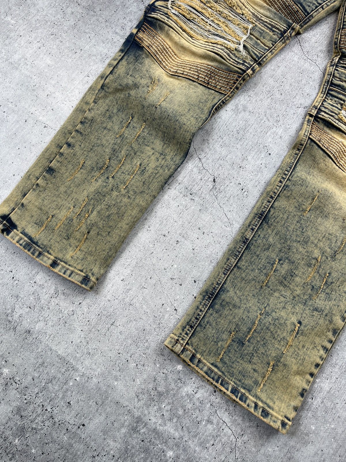Japanese Brand Jeans Dirty Pants faded crash denim thrashed y2k distressed Size US 34 / EU 50 - 5 Thumbnail
