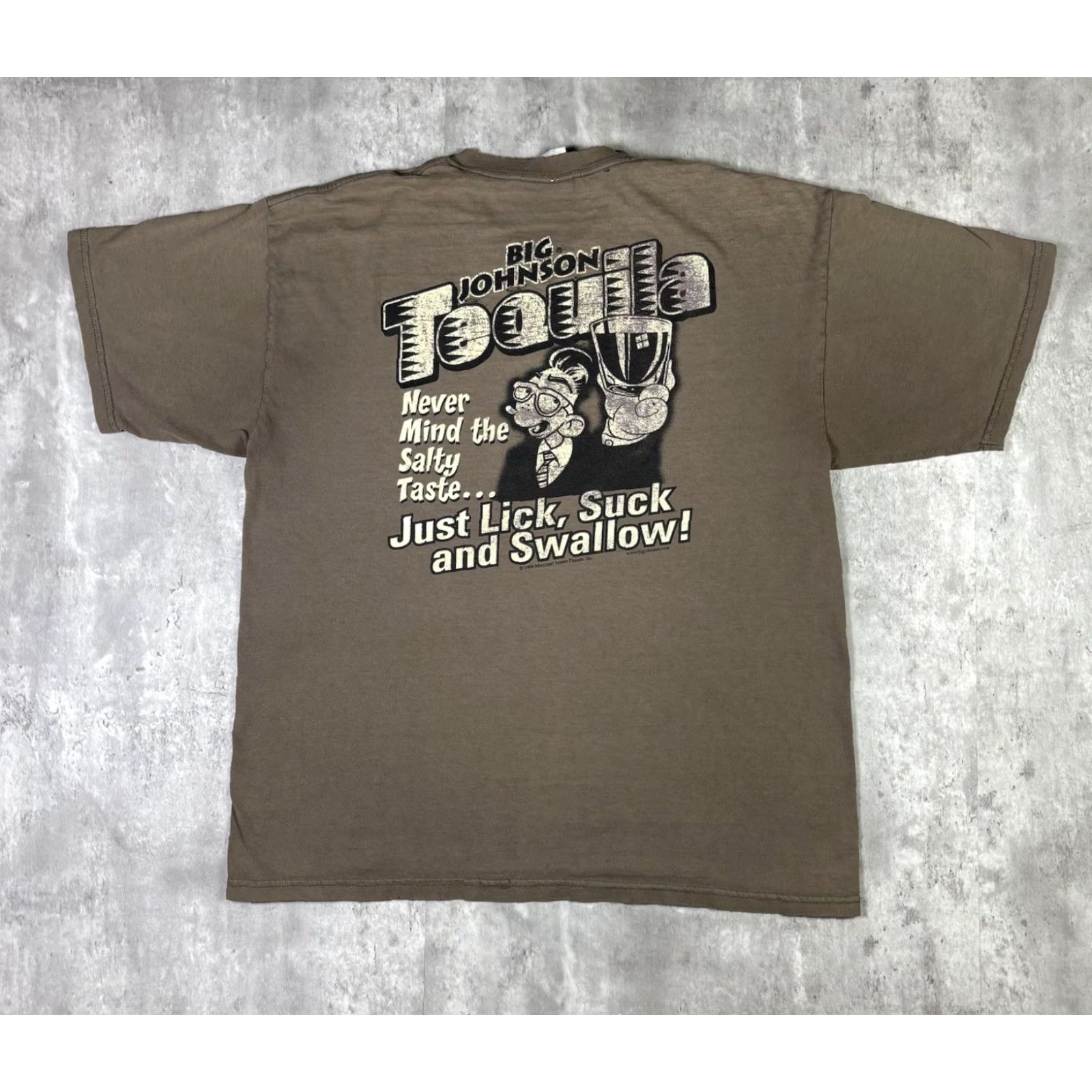 Gildan VINTAGE Big Johnson Tequila T Shirt Funny Quote Humor Brown Distressed Adult XL Size US XL / EU 56 / 4 - 2 Thumbnail