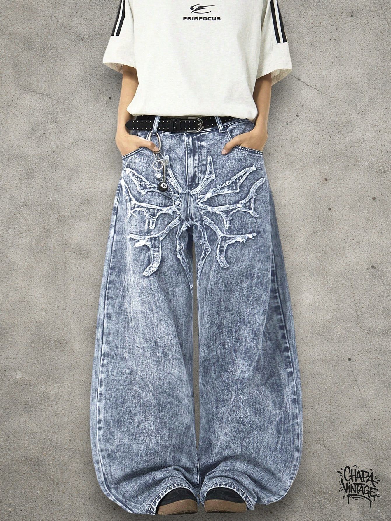 Japanese Brand Wide leg loose jeans Size US 32 / EU 48 - 2 Thumbnail
