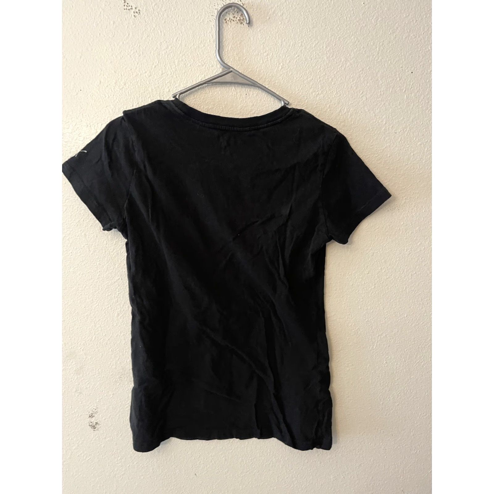 Puma PUMA Women's Short Sleeve T-Shirt Black Logo Size Medium Logo Black Cotton Size M / US 6-8 / IT 42-44 - 3 Thumbnail