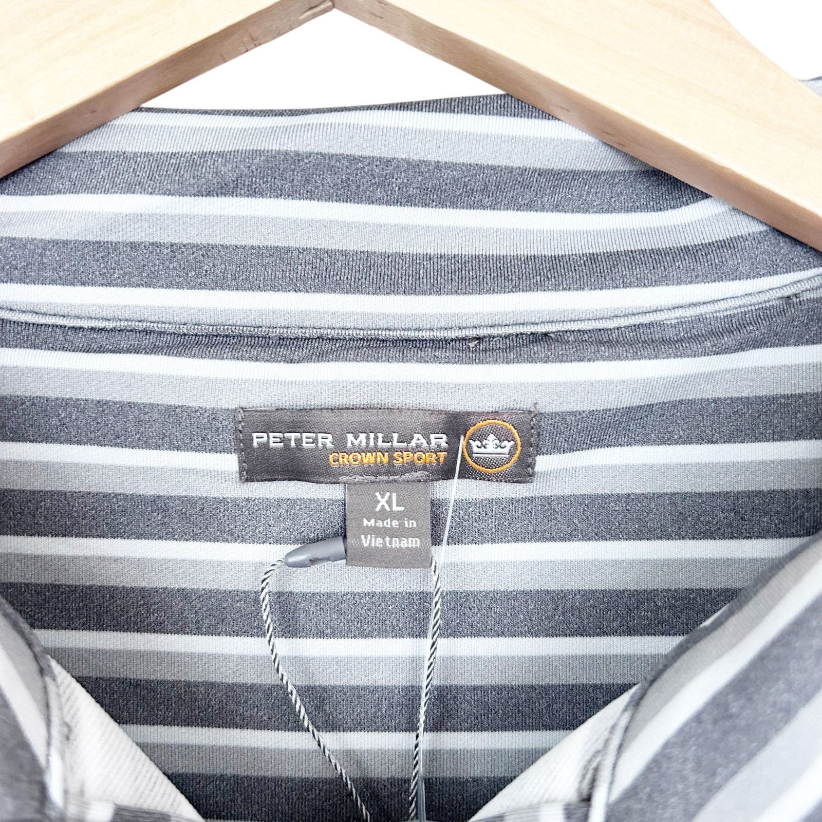 Peter Millar Peter Millar Crown Sport Gray White Striped Quarter Zip XL Size US XL / EU 56 / 4 - 3 Thumbnail
