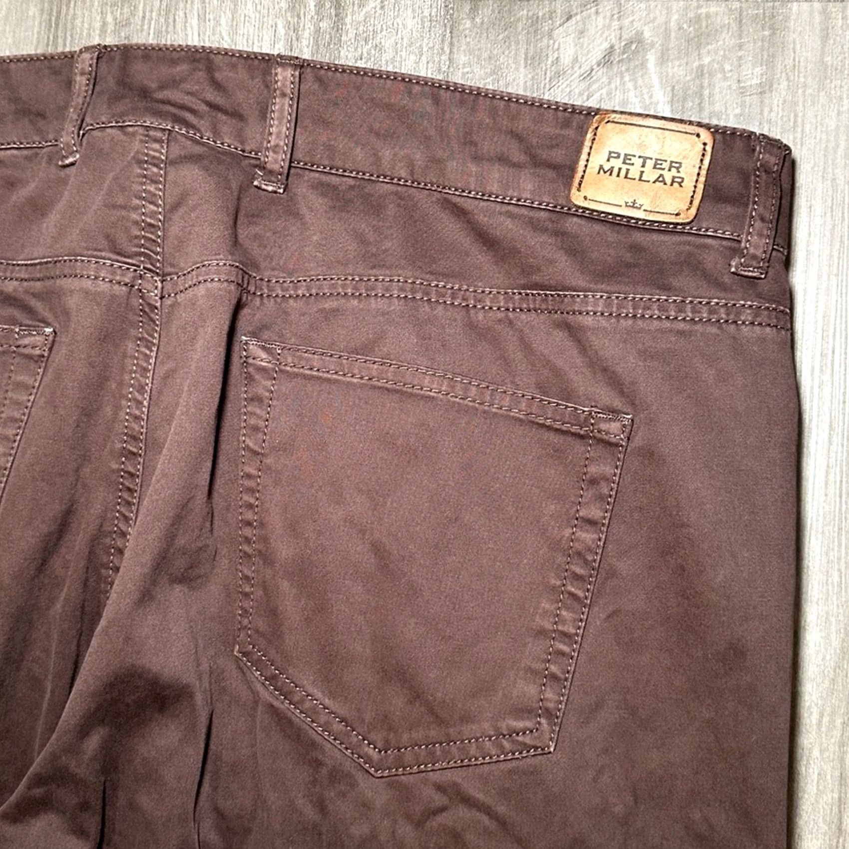 Peter Millar Peter Millar Chino Pants - Men 38 Regular Brown, 33 Inseam Size US 38 / EU 54 - 5 Thumbnail