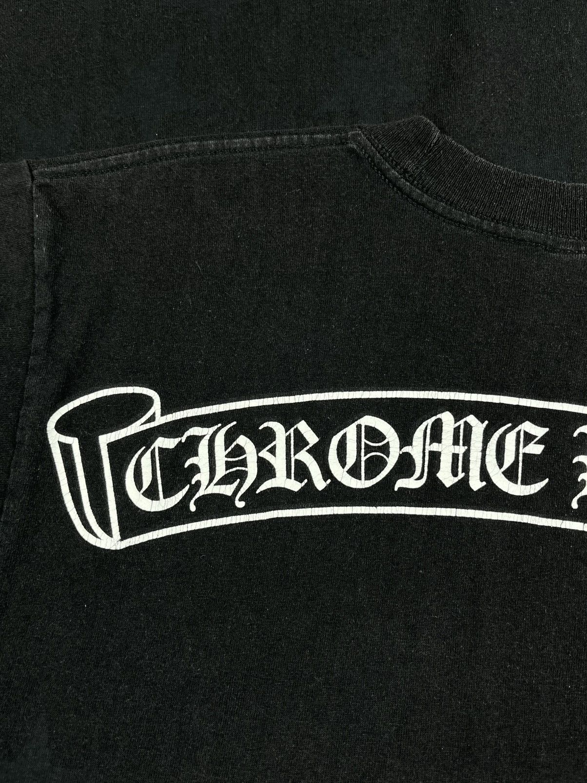 Chrome Hearts Chrome Hearts Vintage Star Scroll Logo Faded Pocket Tshirt Size US M / EU 48-50 / 2 - 4 Thumbnail