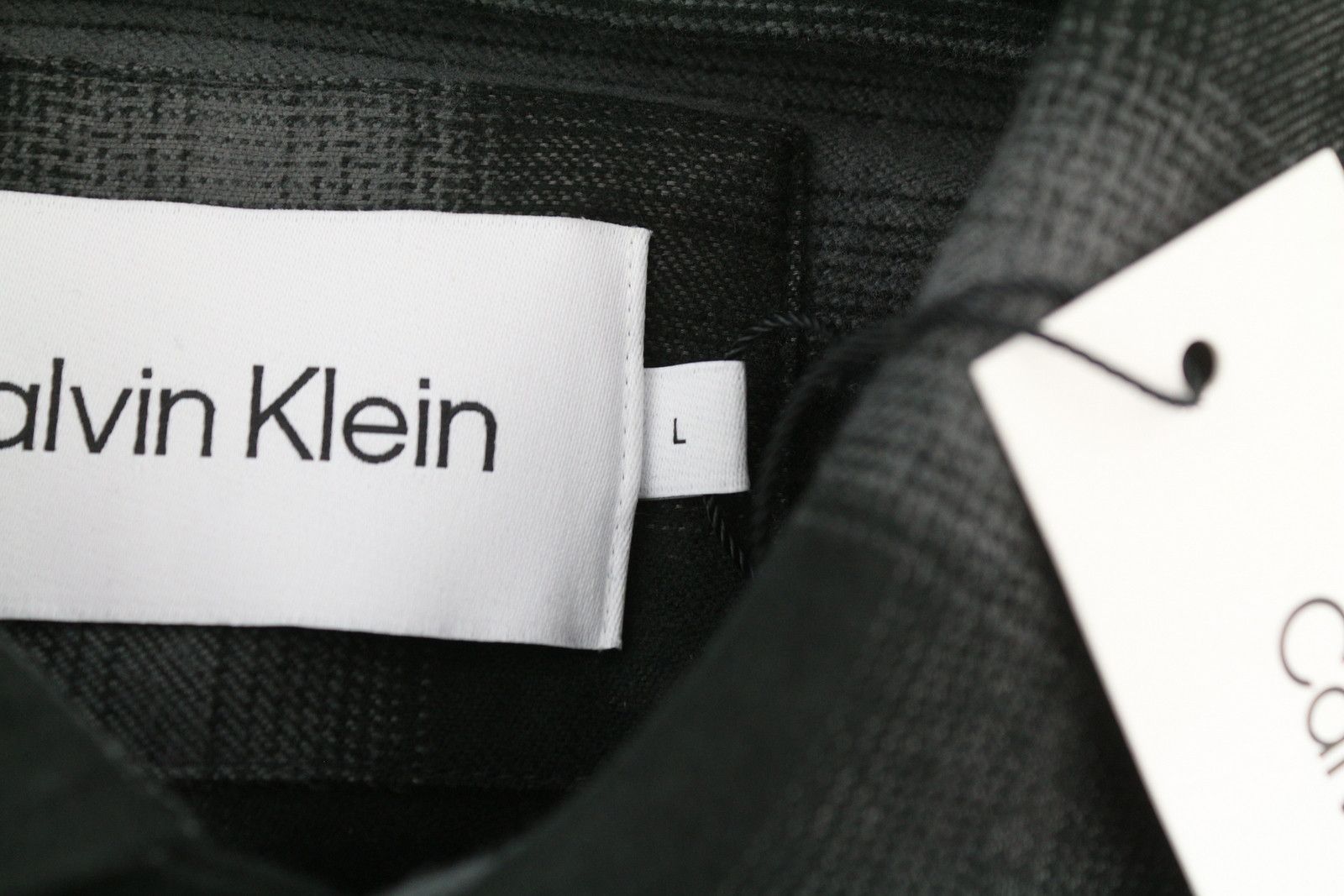 Calvin Klein TWILL FLEECE CHECK L Black Snap Overshirt Jacket 84936 Size US L / EU 52-54 / 3 - 10 Thumbnail