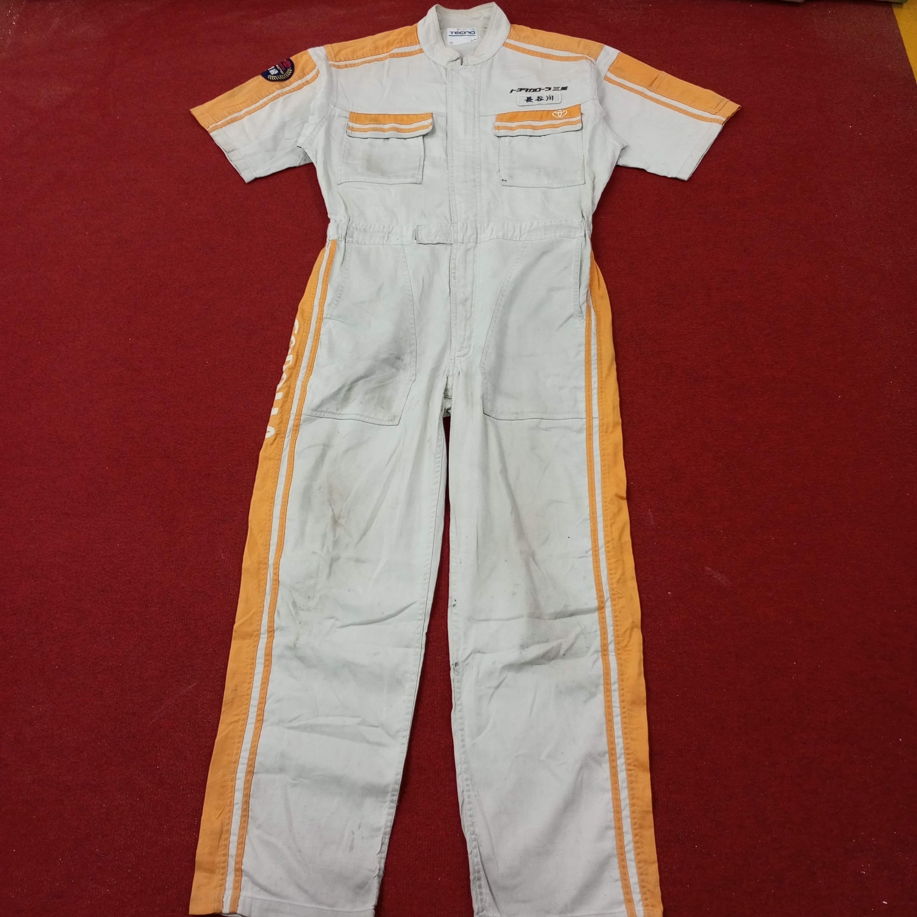 Vintage Toyota Corolla Tecno Racing Workwear Coverall Jacket c238n1 Size US L / EU 52-54 / 3 - 4 Thumbnail