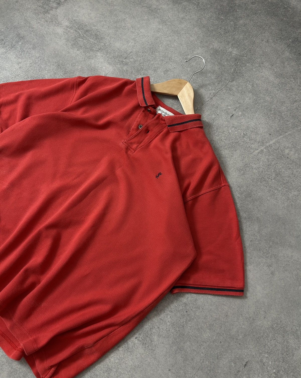 Yves Saint Laurent Yves Saint Laurent Red luxury polos mens Size US XL / EU 56 / 4 - 2 Thumbnail
