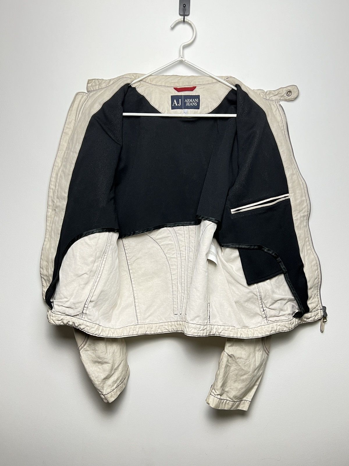 Giorgio Armani armani y2k archive leather panelled moto jacket Size US L / EU 52-54 / 3 - 13 Thumbnail
