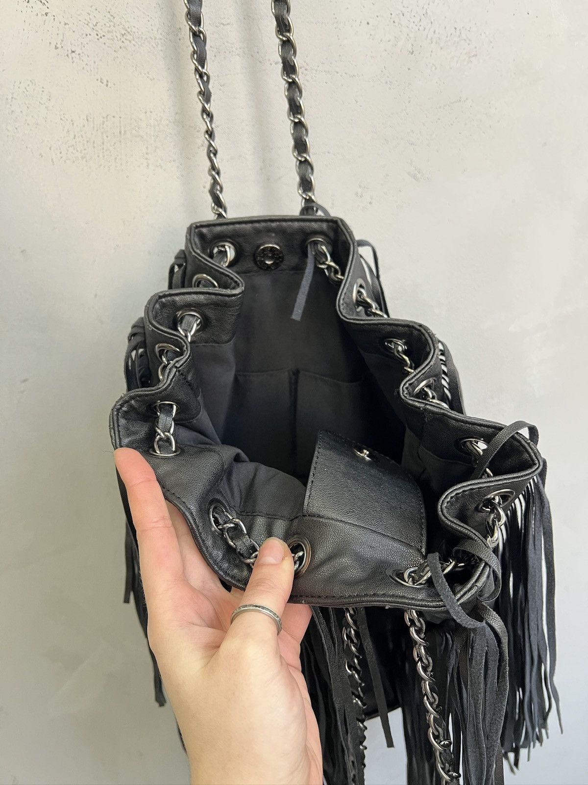 KMRii Gothic avant garde leather shoulder bag y2k style hype Size ONE SIZE - 6 Thumbnail