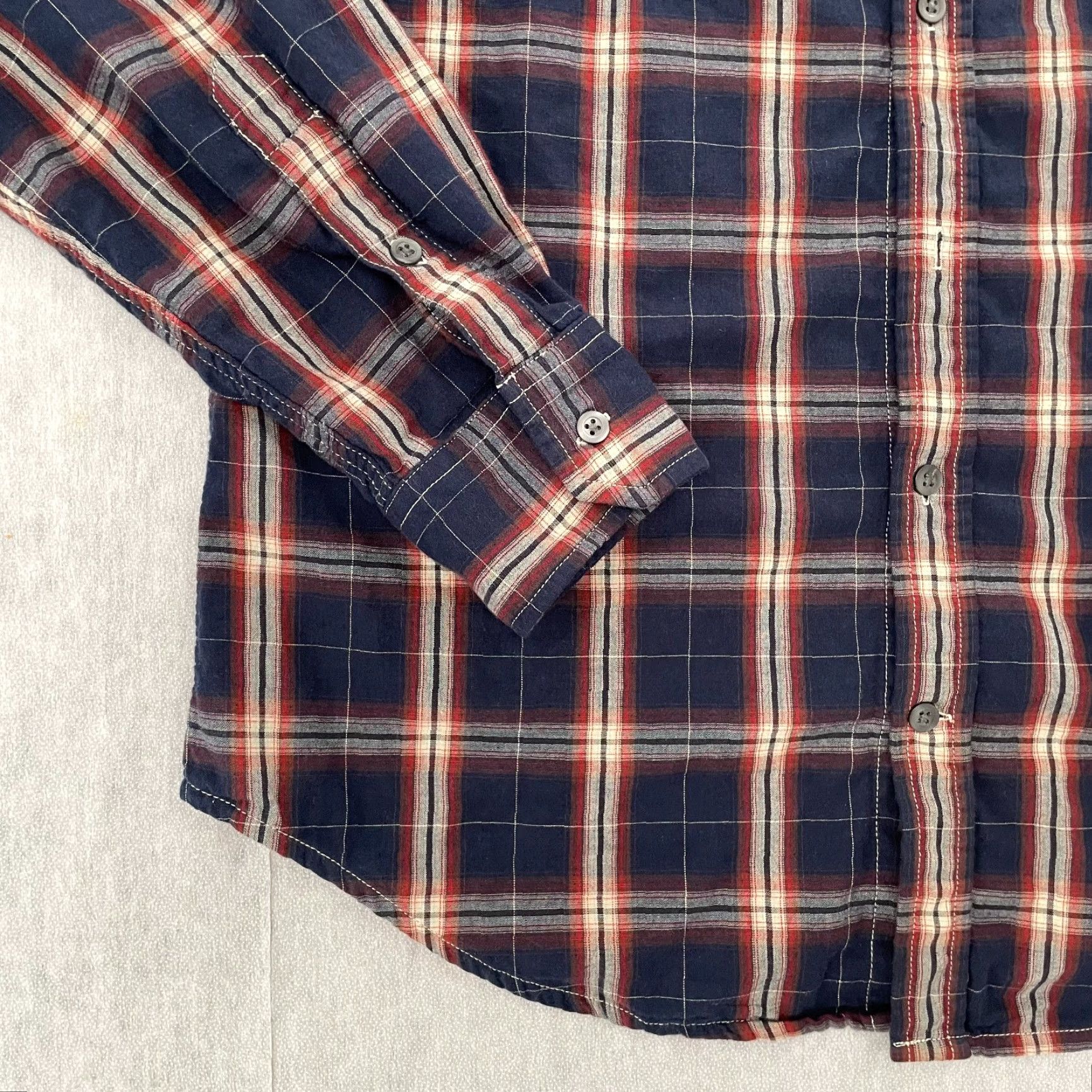 Vince VINTAGE Vince Flannel Shirt Men Medium Blue Plaid Long Sleeve Button-Up Casual Size US M / EU 48-50 / 2 - 4 Thumbnail