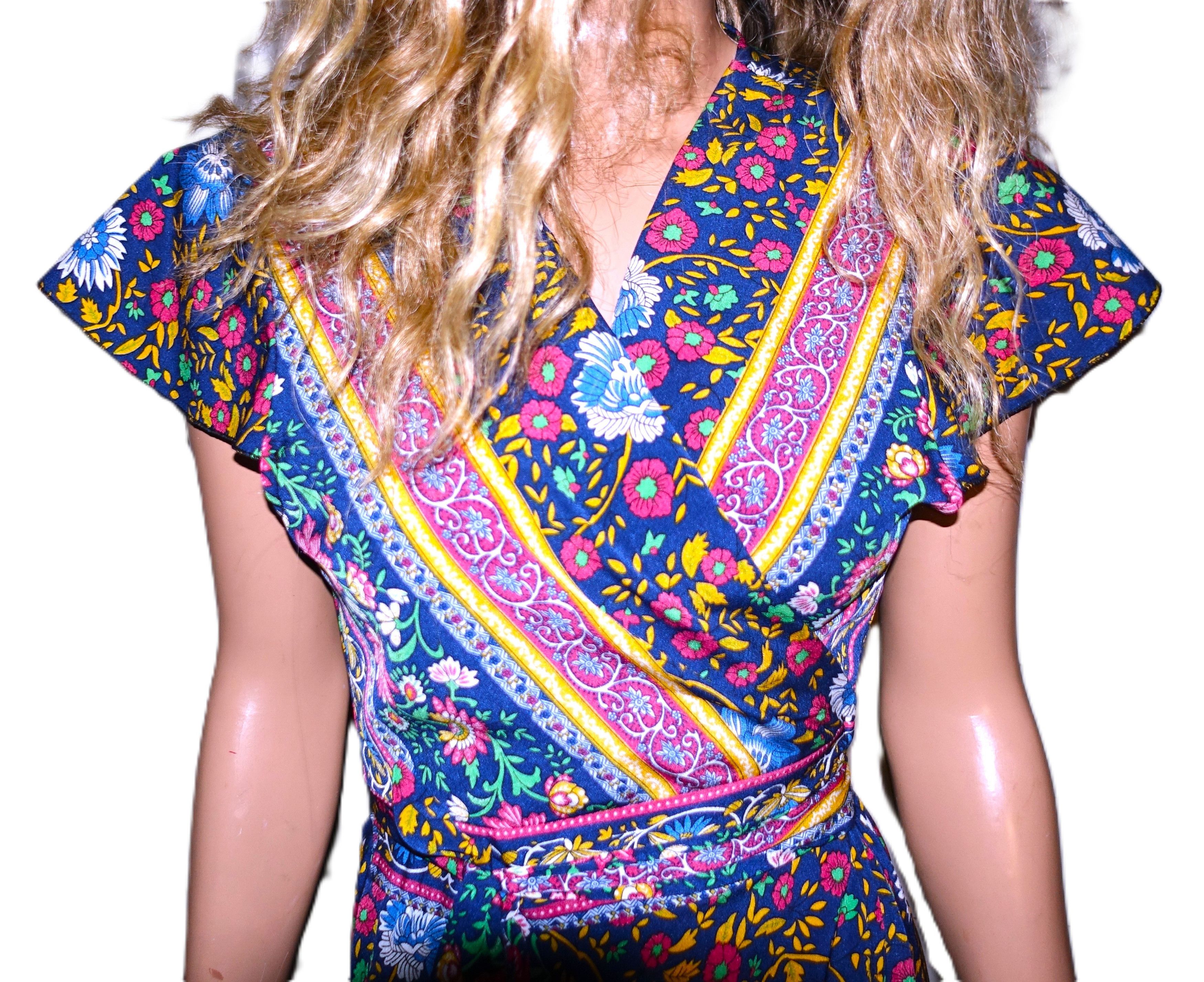 Other Highness Floral Boho Wrap Dress L Size L / US 10 / IT 46 - 4 Thumbnail