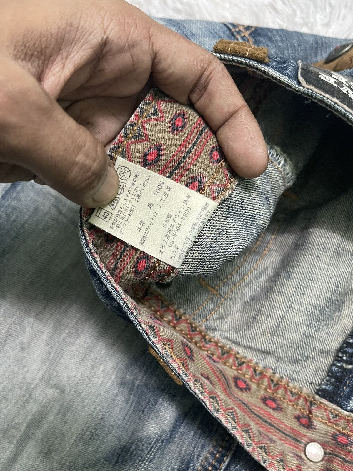 Edwin VINTAGE EDWIN EXCLUSIVE VINTAGE DISTRESSED JEANS RARE Size US 34 / EU 50 - 12 Thumbnail
