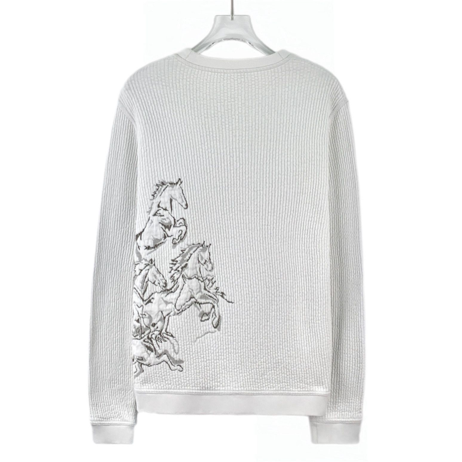 Hermes Hermes Horse Motif Sweatshirt White (M) Size US M / EU 48-50 / 2 - 2 Thumbnail