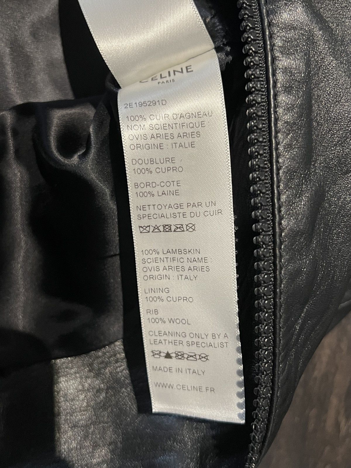 Celine × Hedi Slimane Celine by Hedi Slimane 19SS Rhinestones Leather Jacket Size US L / EU 52-54 / 3 - 11 Thumbnail