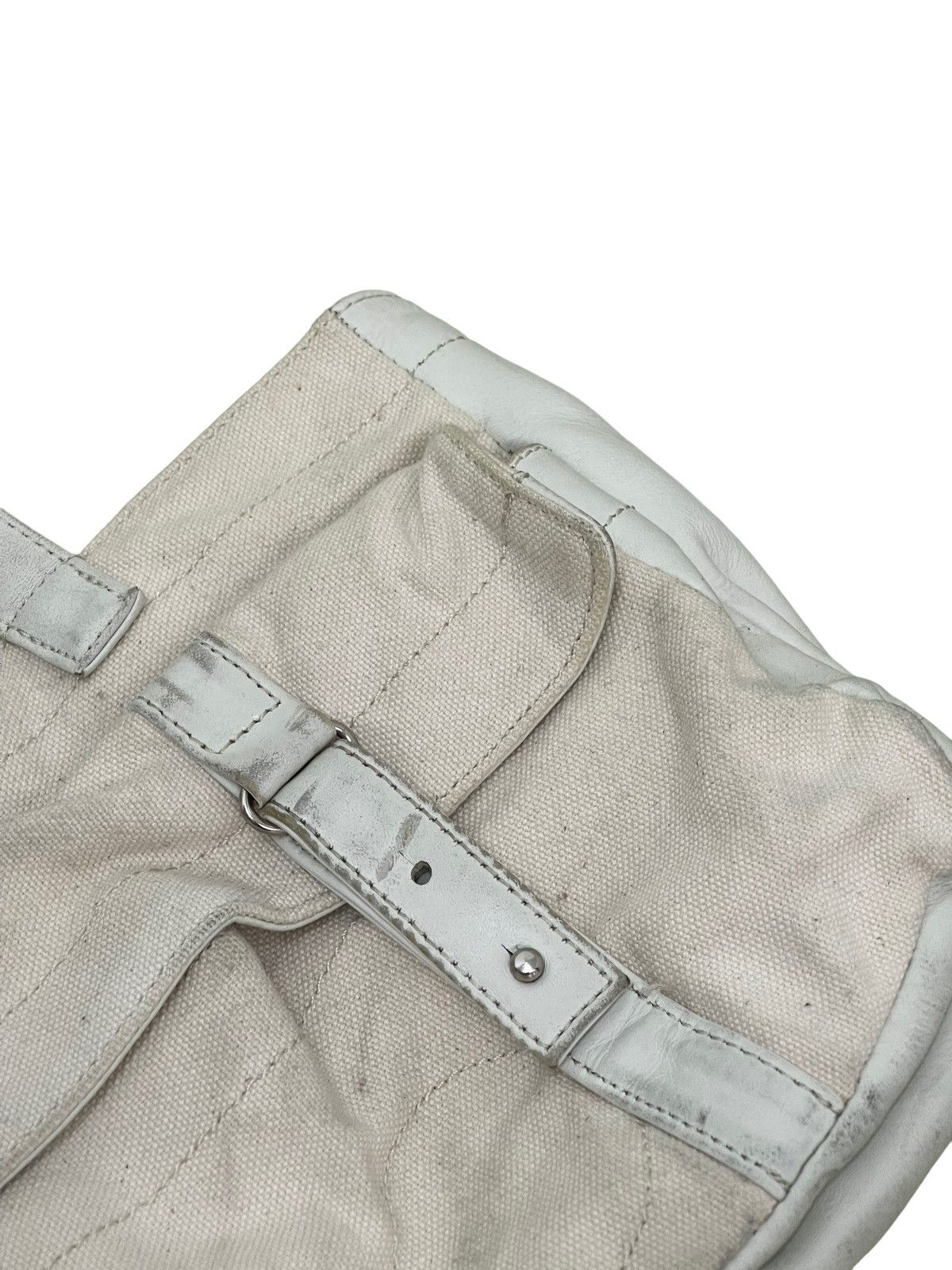 Yohji Yamamoto Yohji Yamamoto Tote Bag Leather Cotton Canvas Size ONE SIZE - 17 Thumbnail