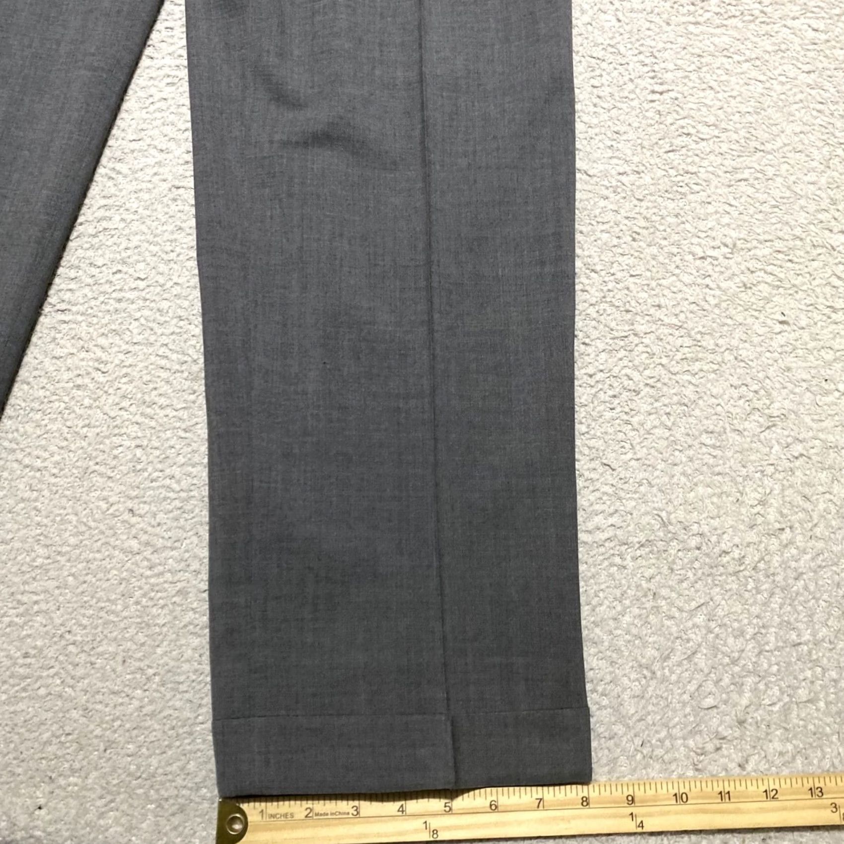 Ralph Lauren Lauren Ralph Lauren Mens Dress Pants Gray Pleated Wool Business 36x32 Straight Fit Size US 36 / EU 52 - 4 Thumbnail