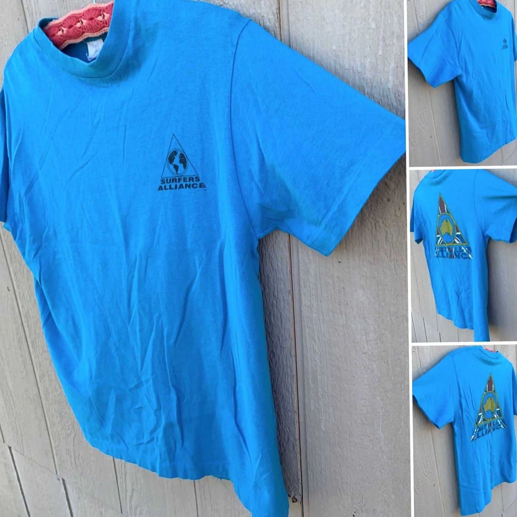 Vintage VINTAGE Surfers Alliance T Shirt AUSTRALIAN ALLIANCE Made In USA Single Stitch L Mens Blue 1980s Graphic Tee Size US L / EU 52-54 / 3 - 2 Thumbnail