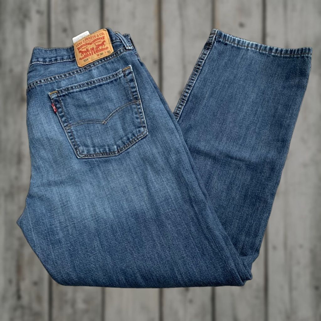 Levi's Levi’s 514 Jeans Slim Straight 36x29.5 Denim Blue 100% Cotton Mens Regular Slim Straight Jeans Size US 36 / EU 52 - 1 Thumbnail