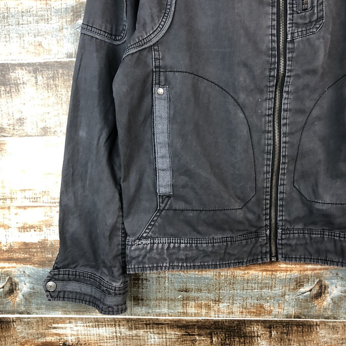 Vintage DLL X Black seditionaries punk bikers Jacket #A2555 Size US M / EU 48-50 / 2 - 7 Thumbnail