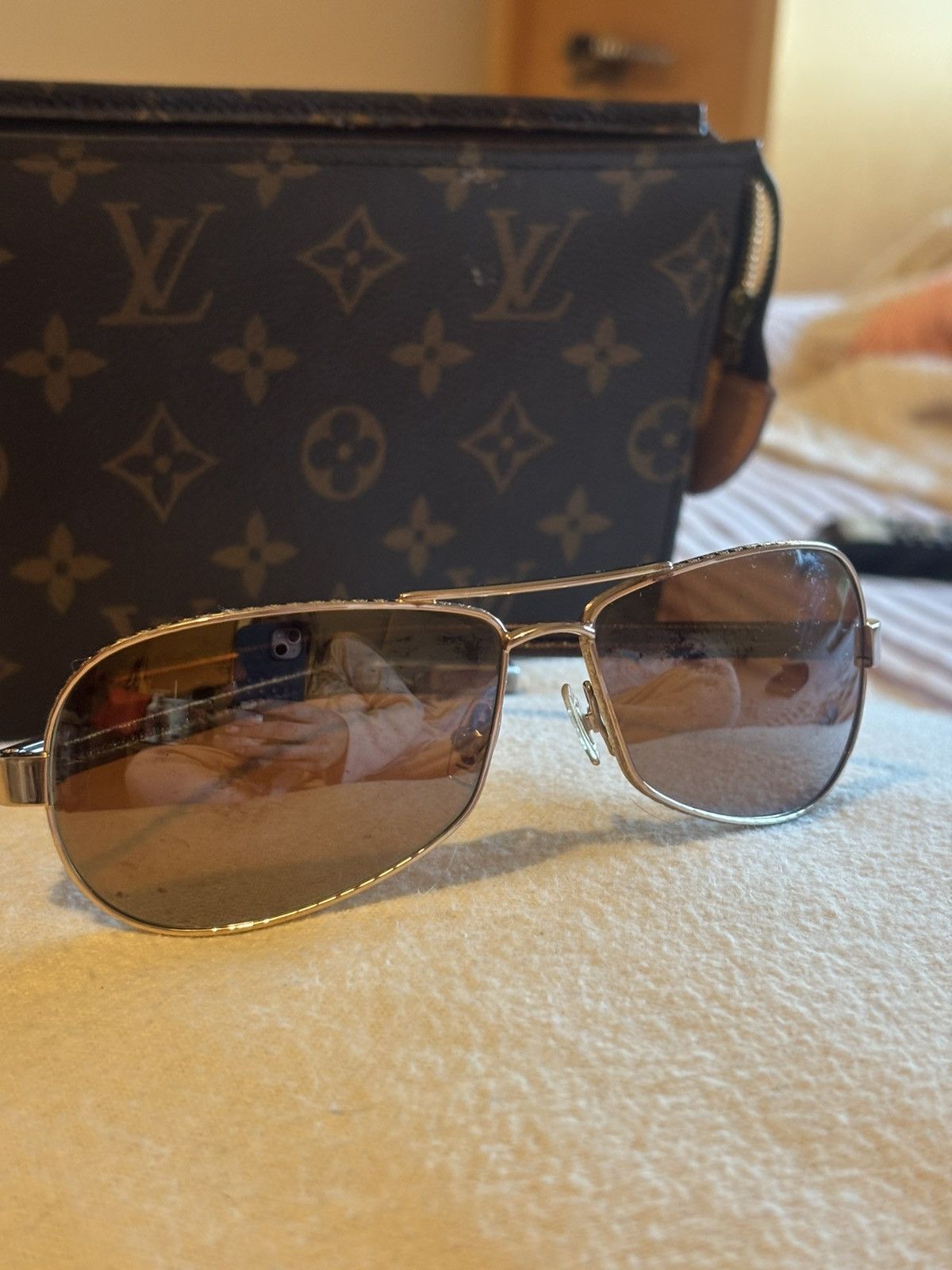Chrome Hearts Chrome Hearts “Red Riot” aviator sunglasses. Size ONE SIZE - 9 Thumbnail