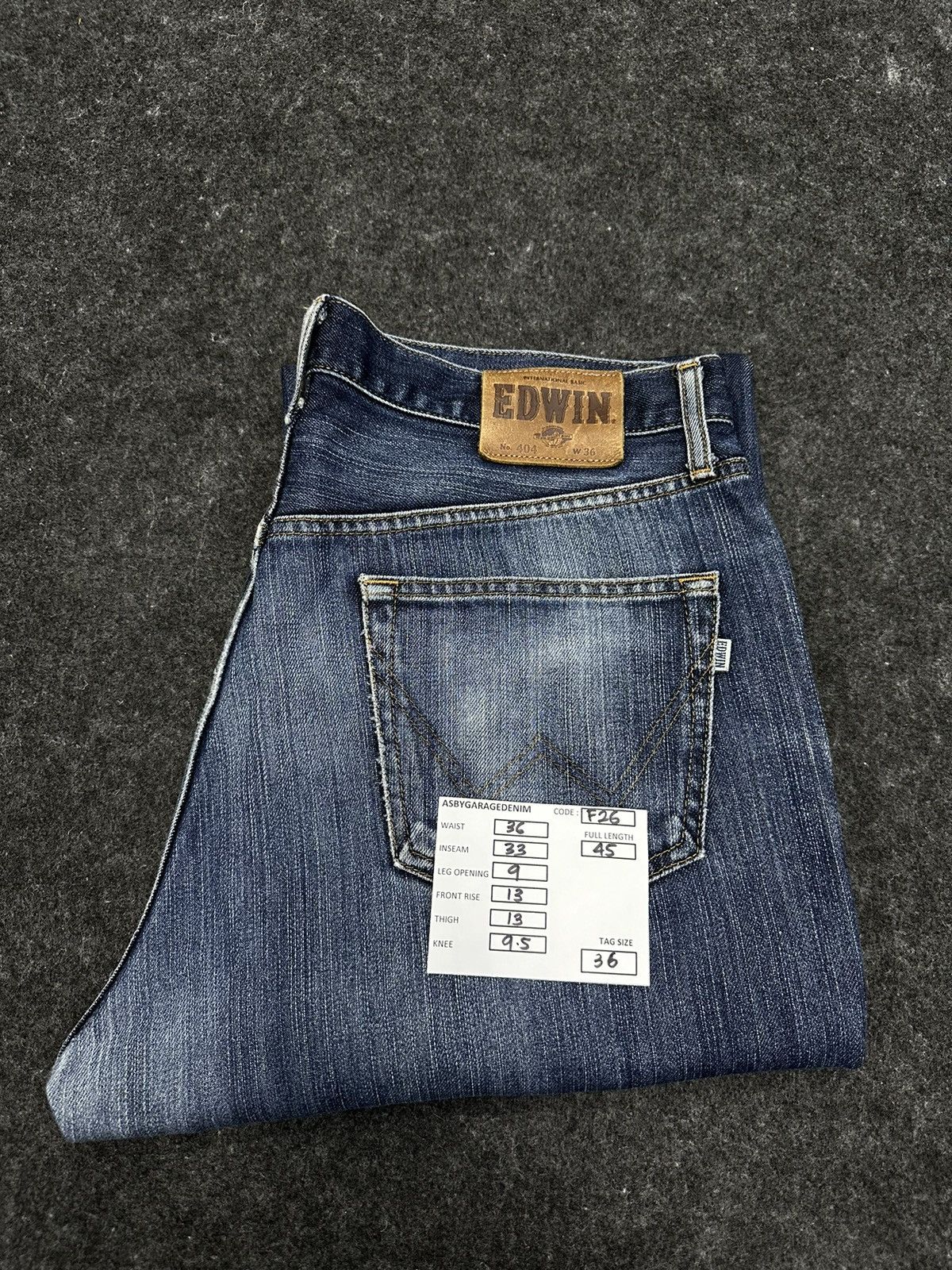 Beauty Beast × Edwin × If Six Was Nine Vintage Edwin 404 Faded Washed Distressed Denim F26 Size US 36 / EU 52 - 14 Thumbnail