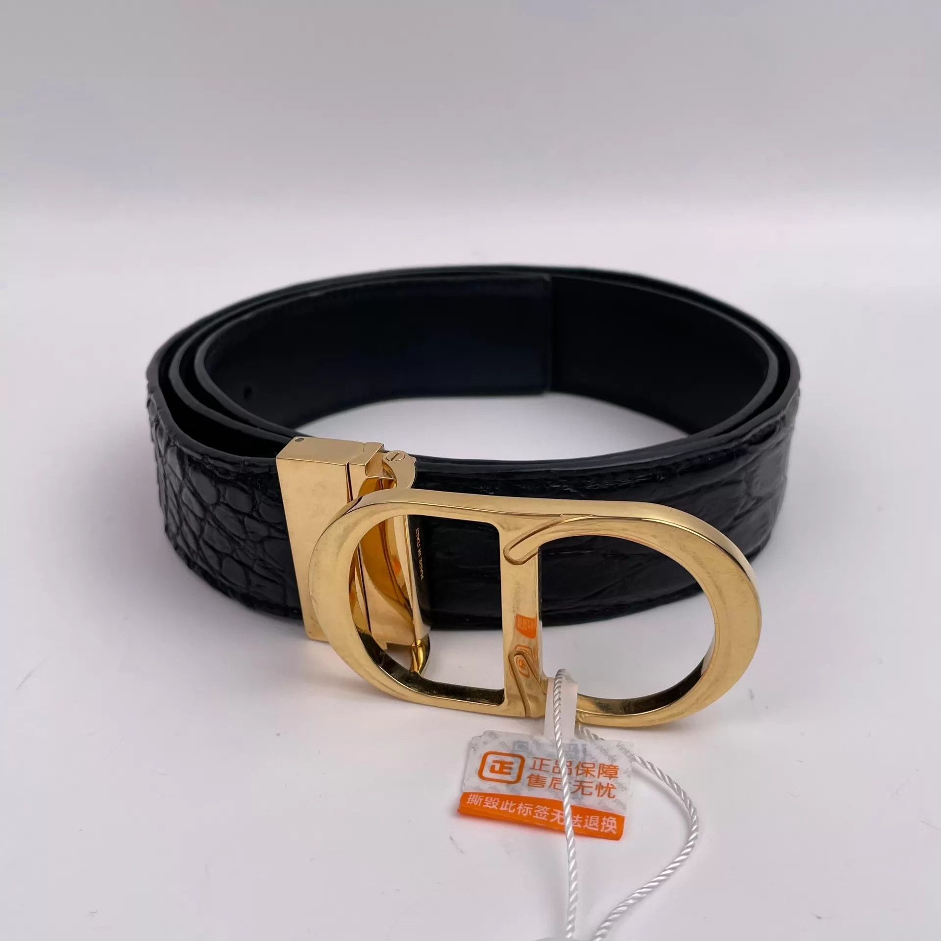 Dior Dior Black Crocodile Skin Belt Size ONE SIZE - 1 Thumbnail