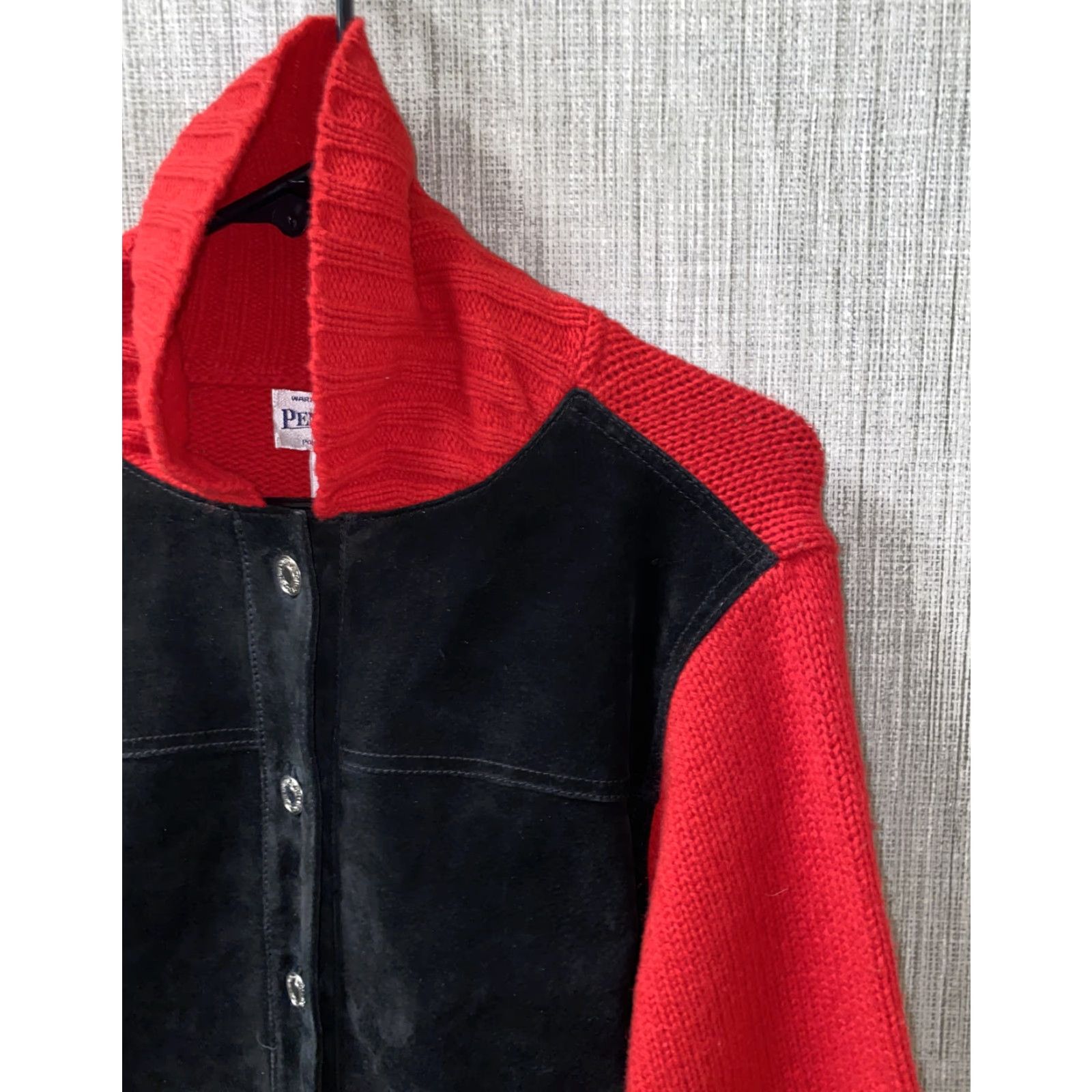 Pendleton Pendleton Jacket Womens Red/Black Leather Button Front Aztec Southwest Casual Size S Size S / US 4 / IT 40 - 3 Thumbnail