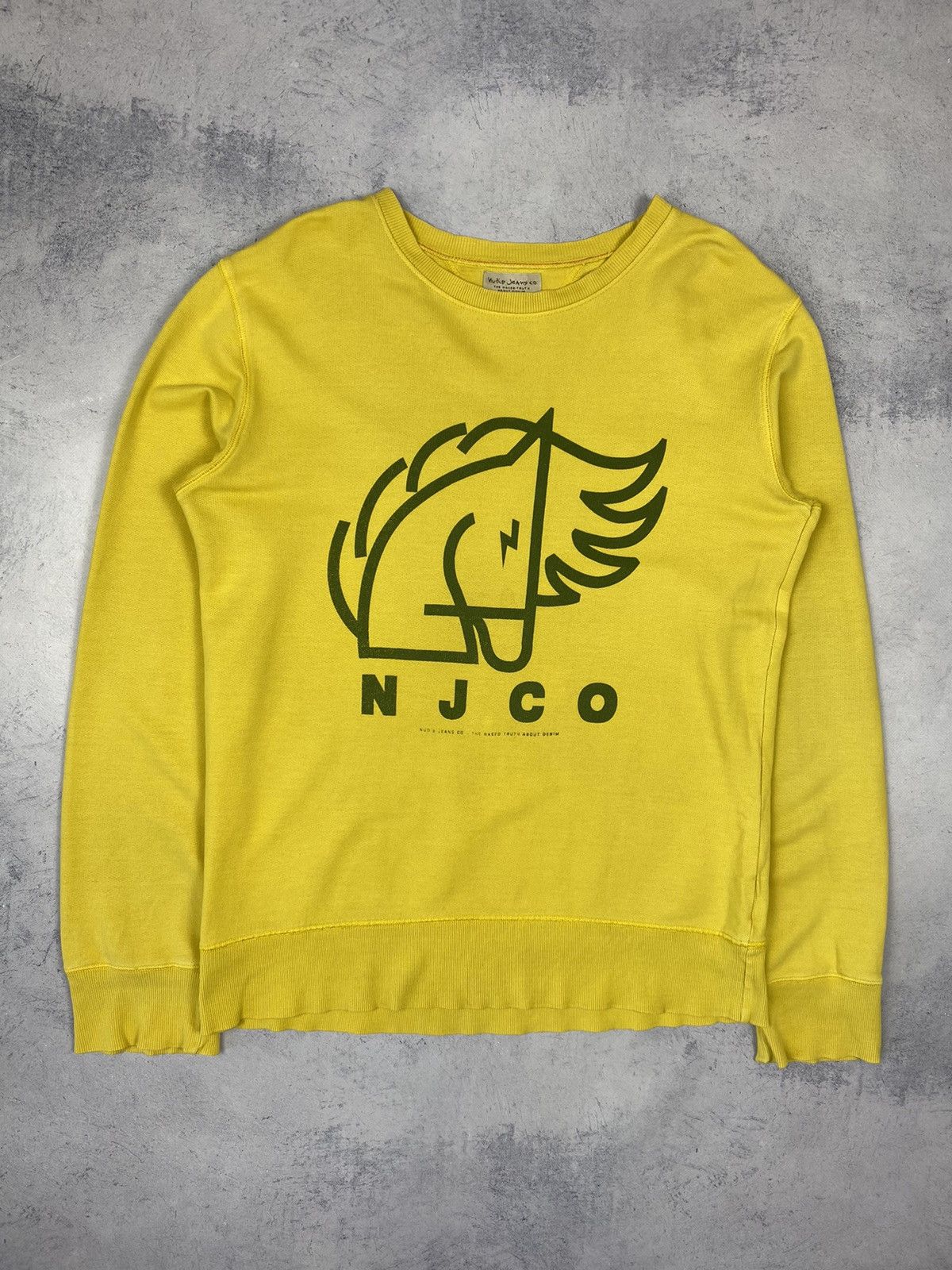 Nudie Jeans Nudie Jeans Big Logo Yellow Sweatshirt Size M Size US M / EU 48-50 / 2 - 2 Thumbnail