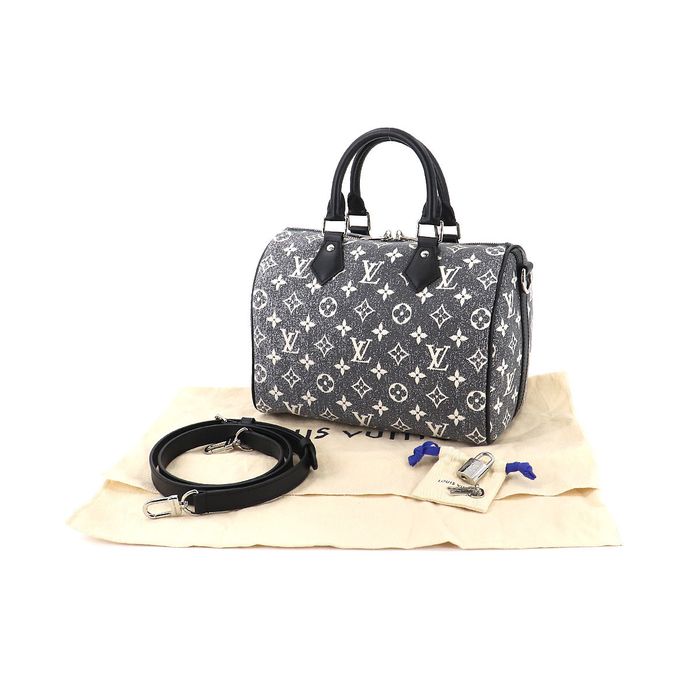 Louis Vuitton Monogram Jacquard Denim Speedy Bandouliere 25, Louis Vuitton  Handbags